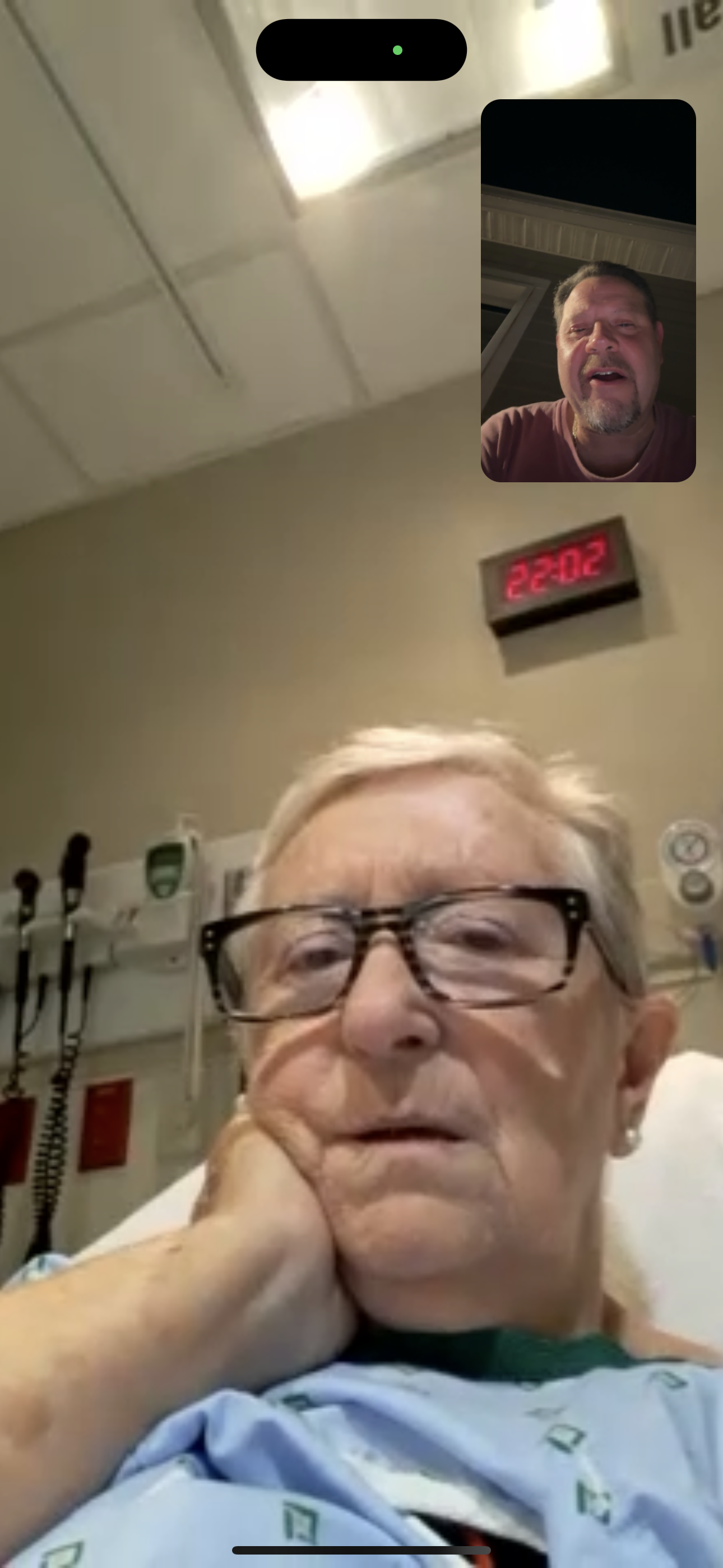 A screenshot of a video call