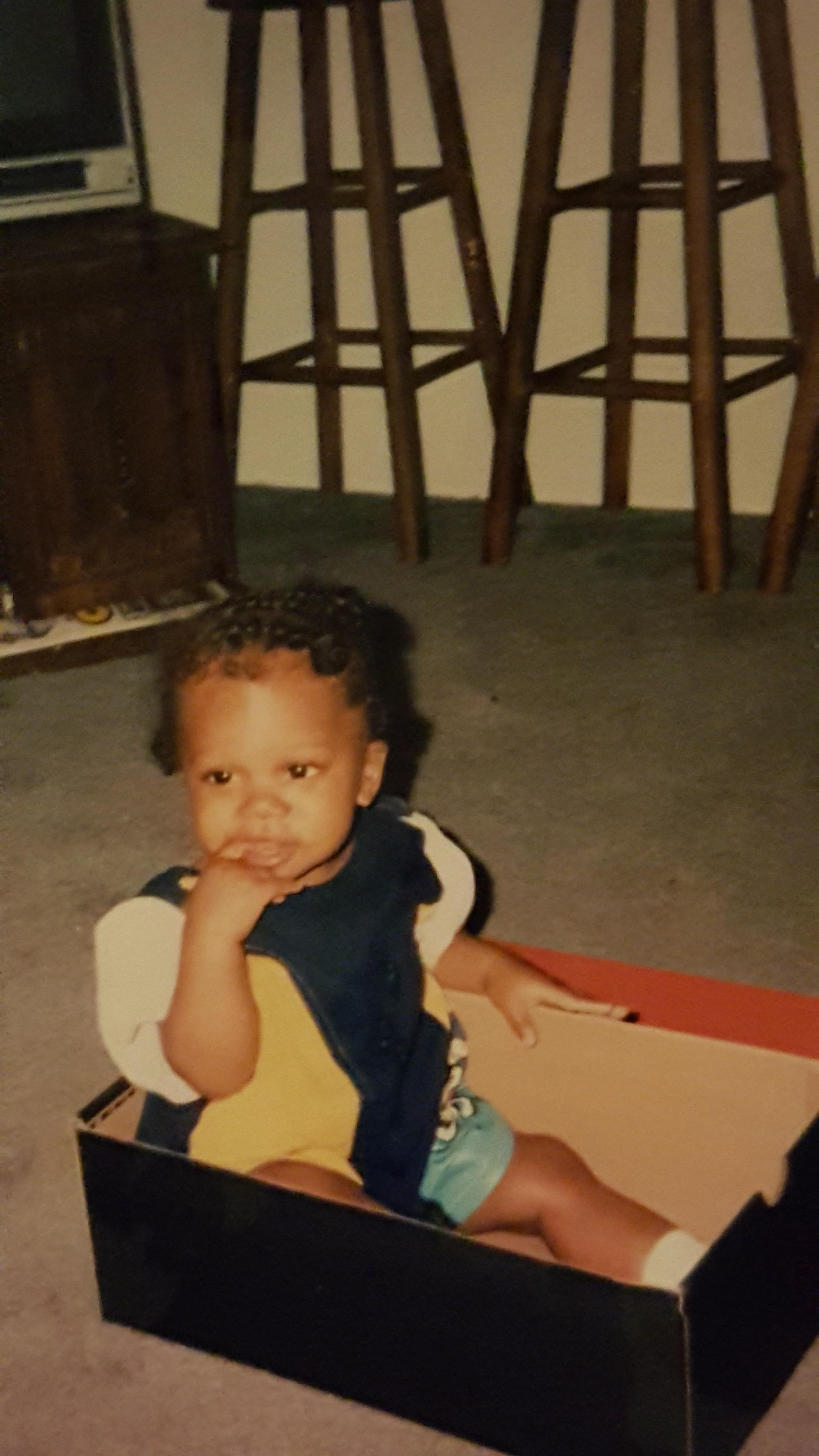 A child sitting on the floor
