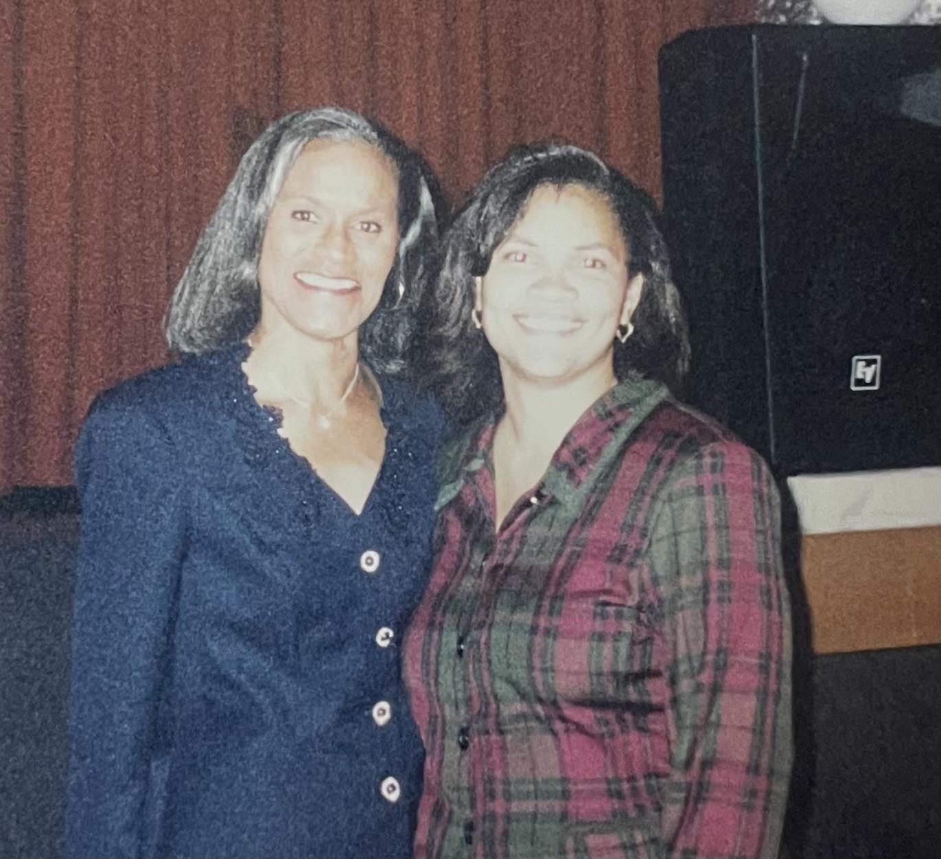 A couple of women smiling