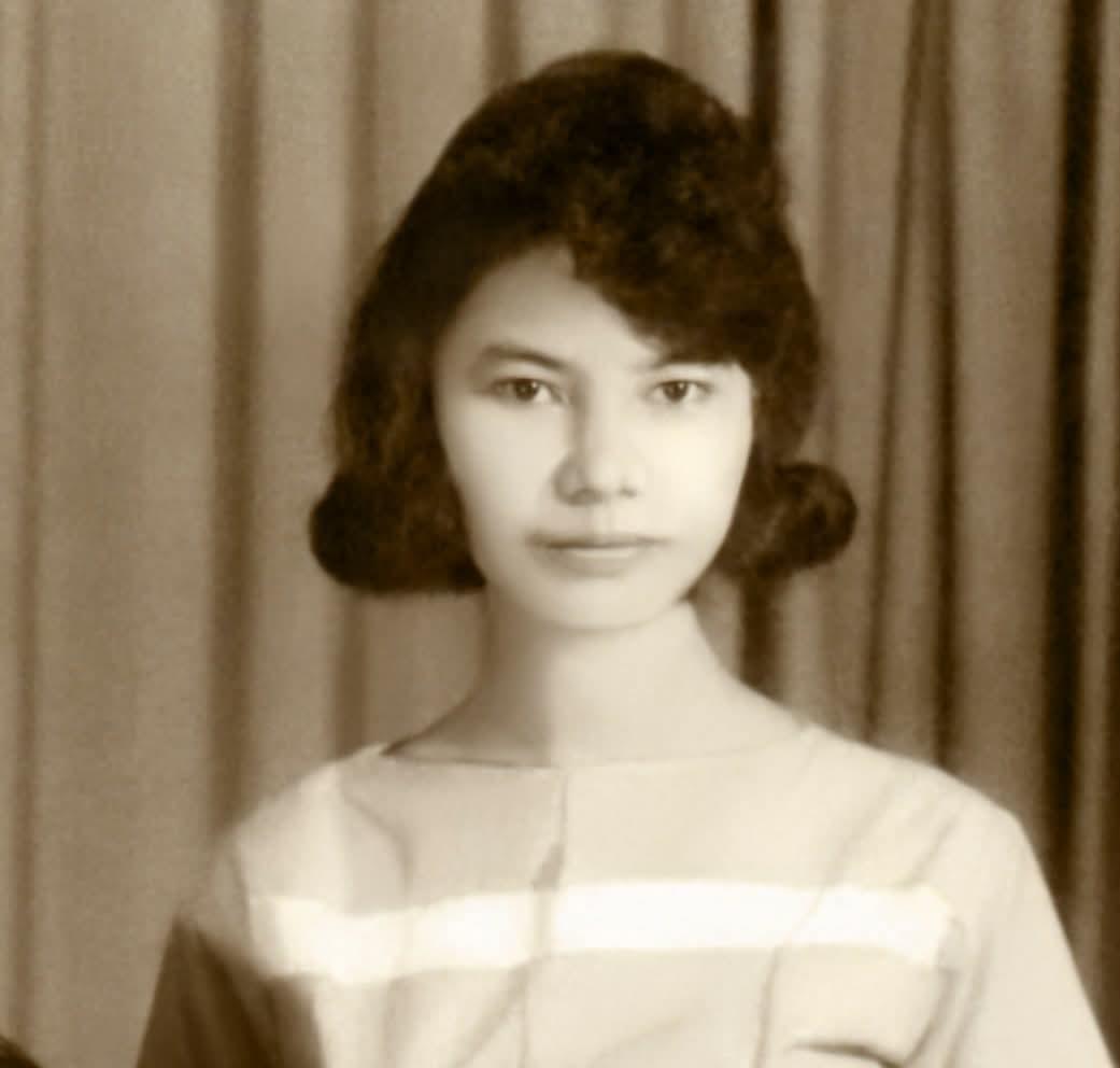 A woman with dark hair