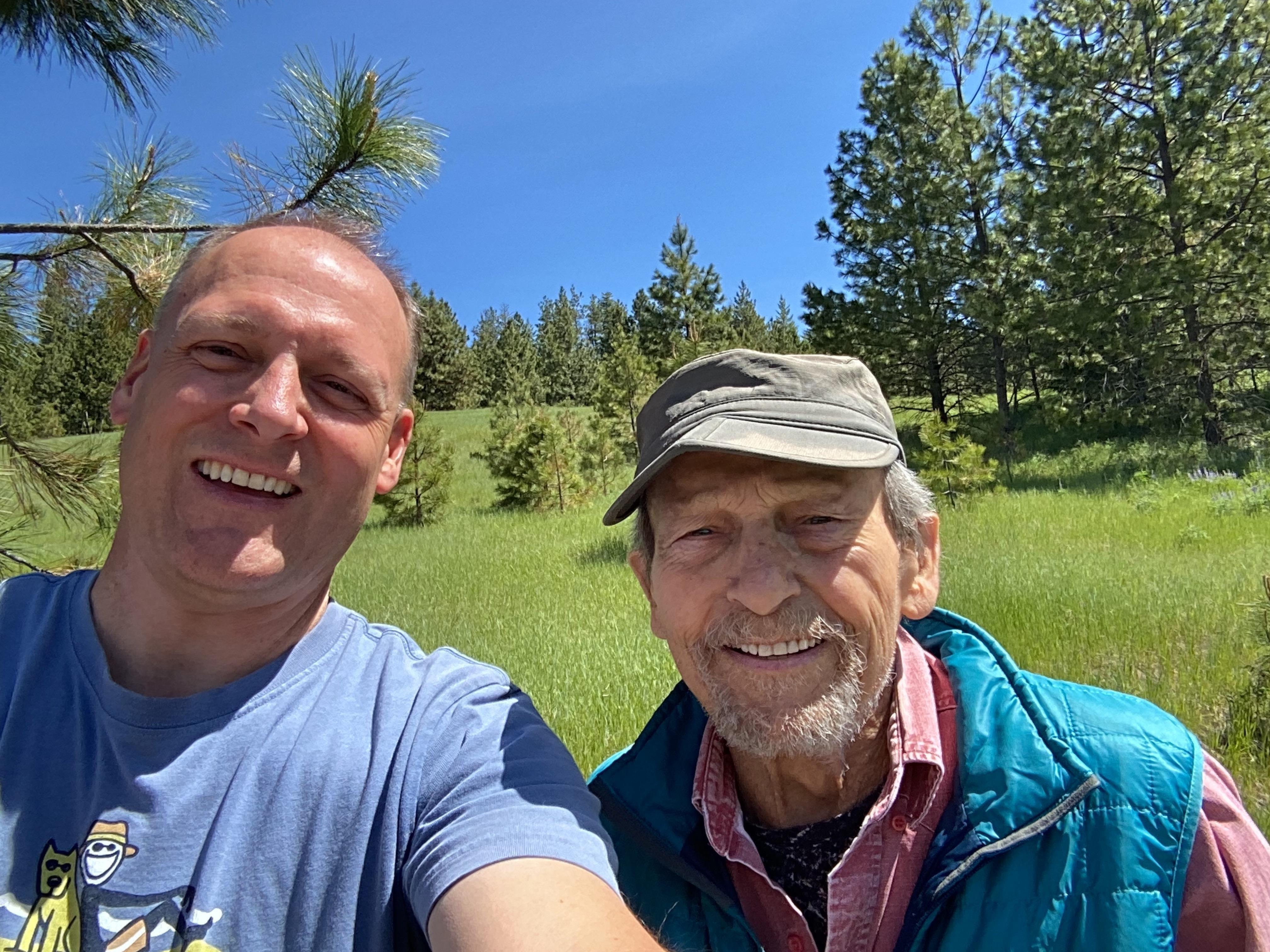 Two men taking a selfie