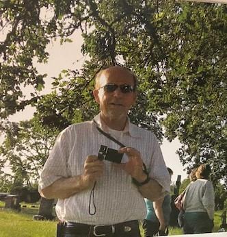 A man holding a camera