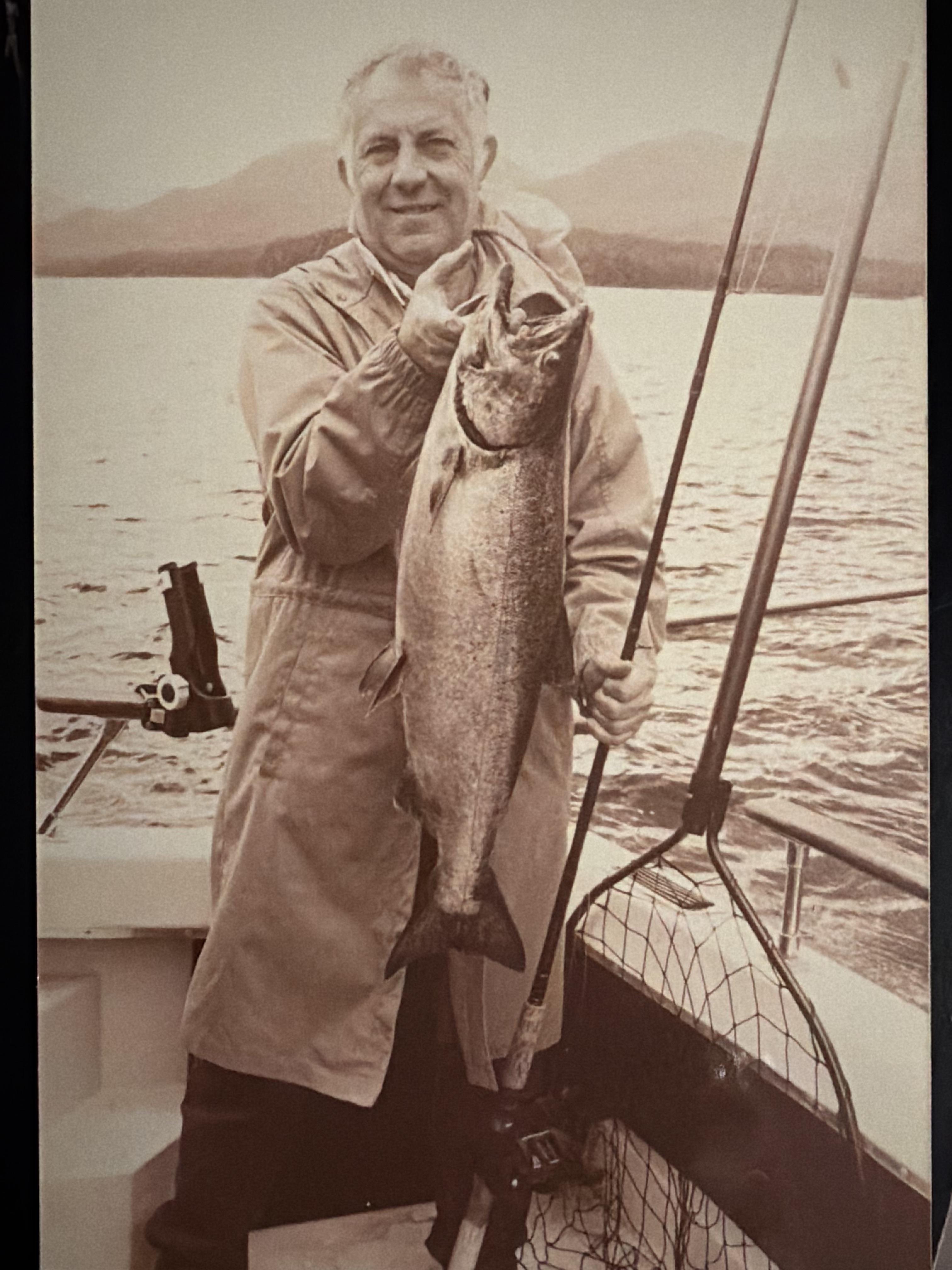 A man holding a fish