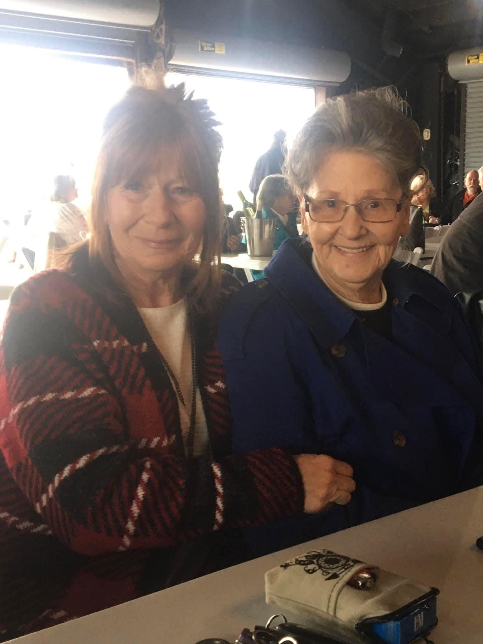 Two women sitting at a table