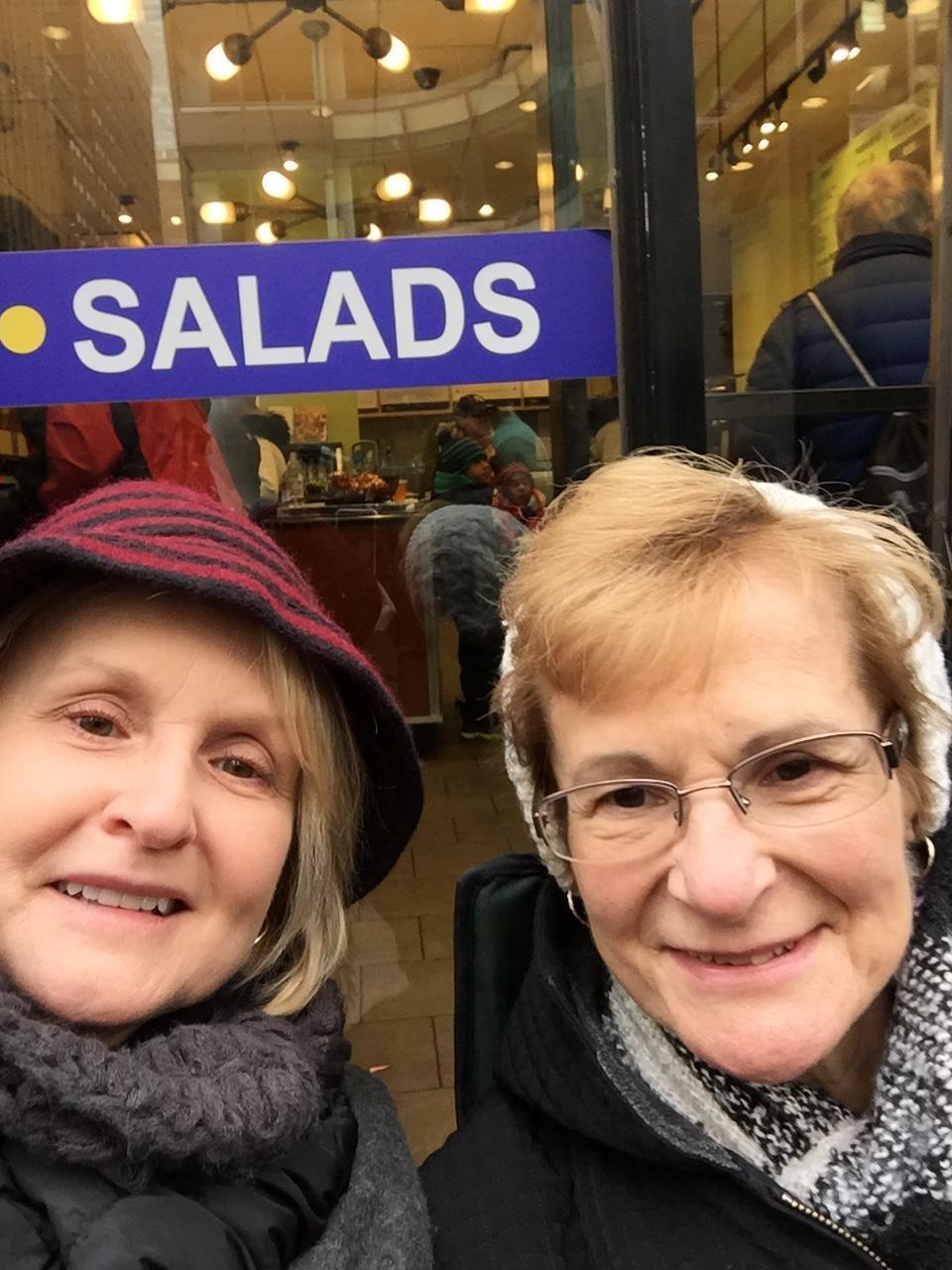 Two women taking a selfie
