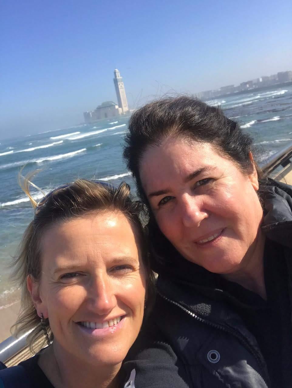Two women taking a selfie