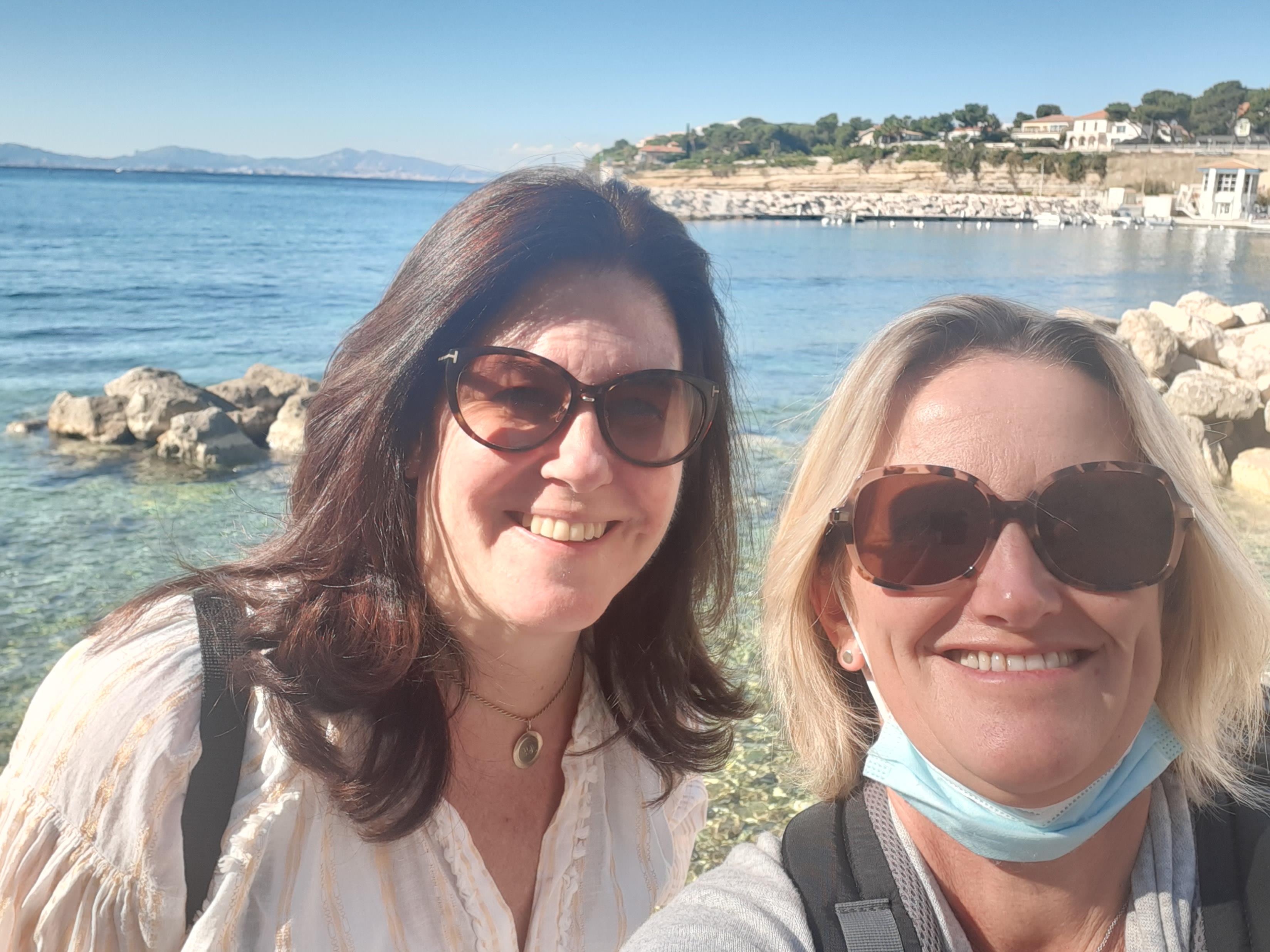 Two women taking a selfie