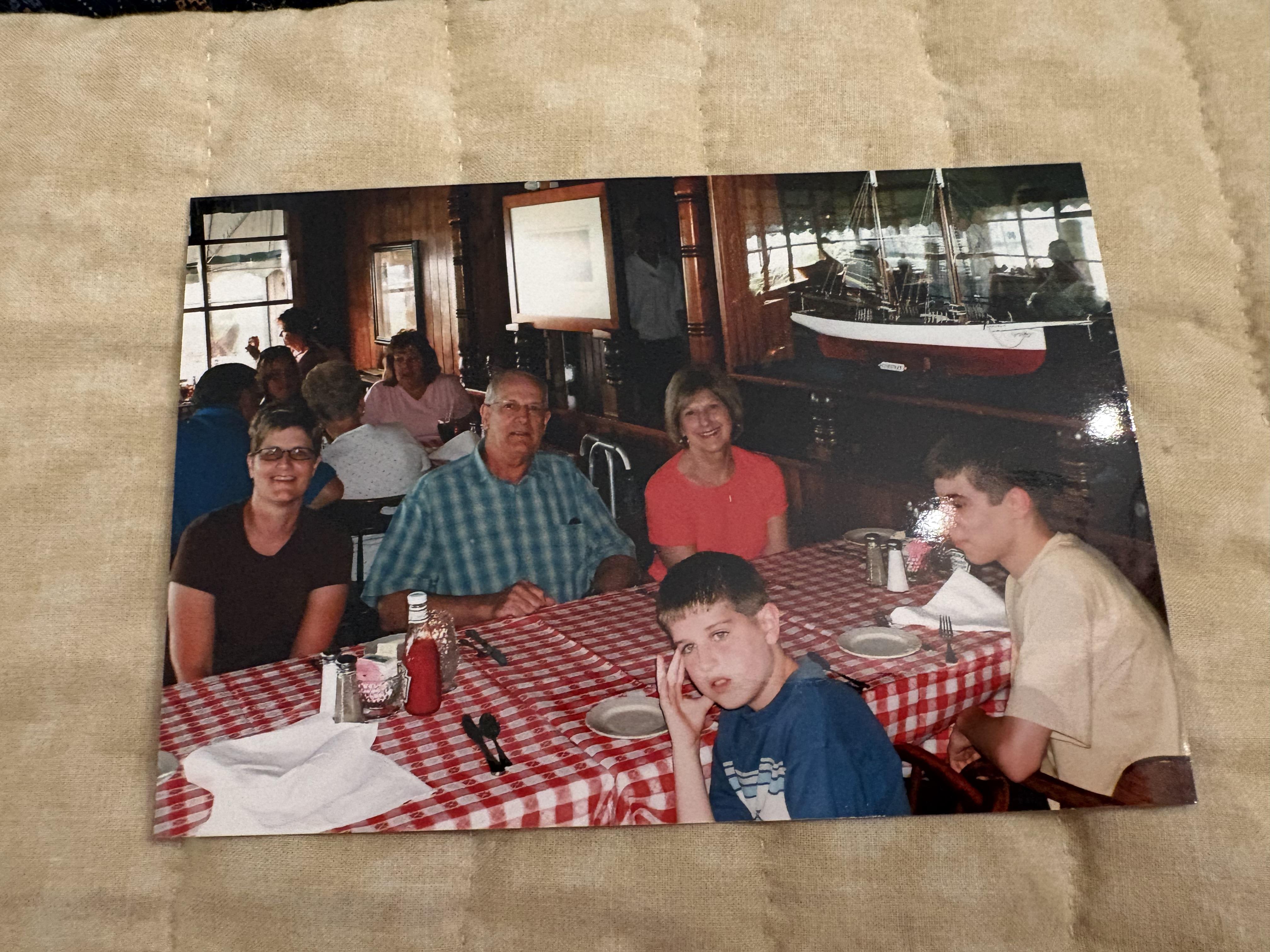 A group of people sitting at a table