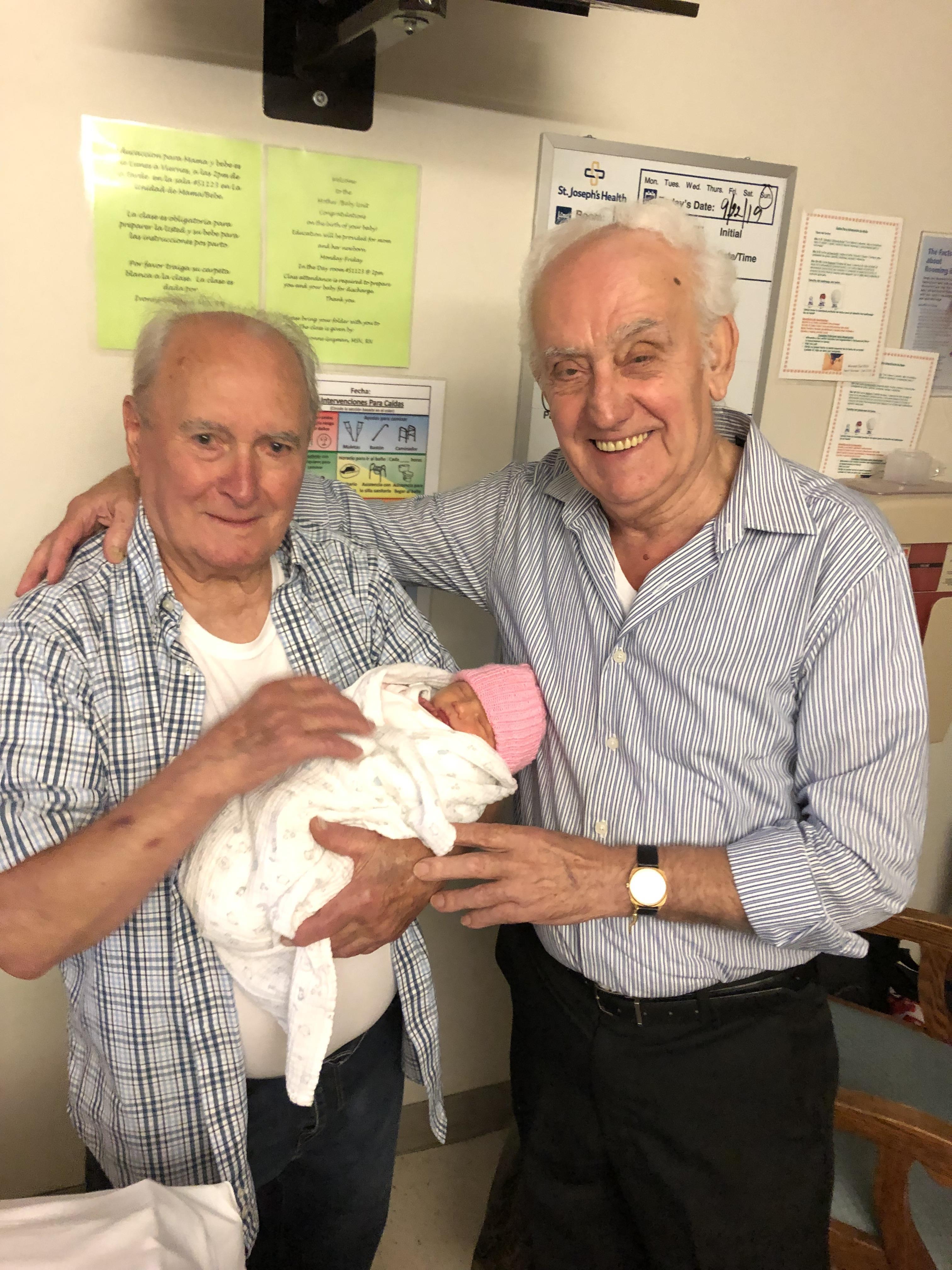 A man holding a baby