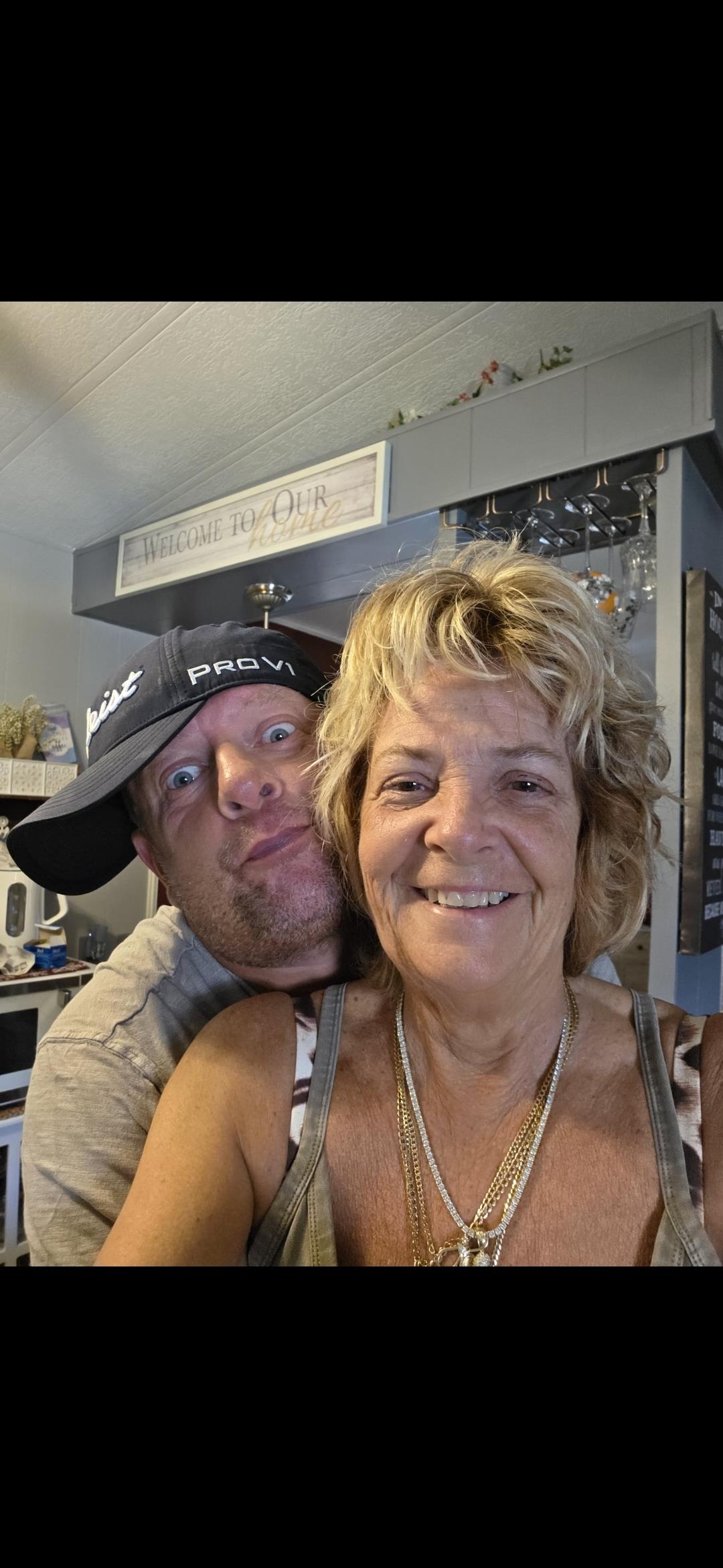 A man and woman taking a selfie