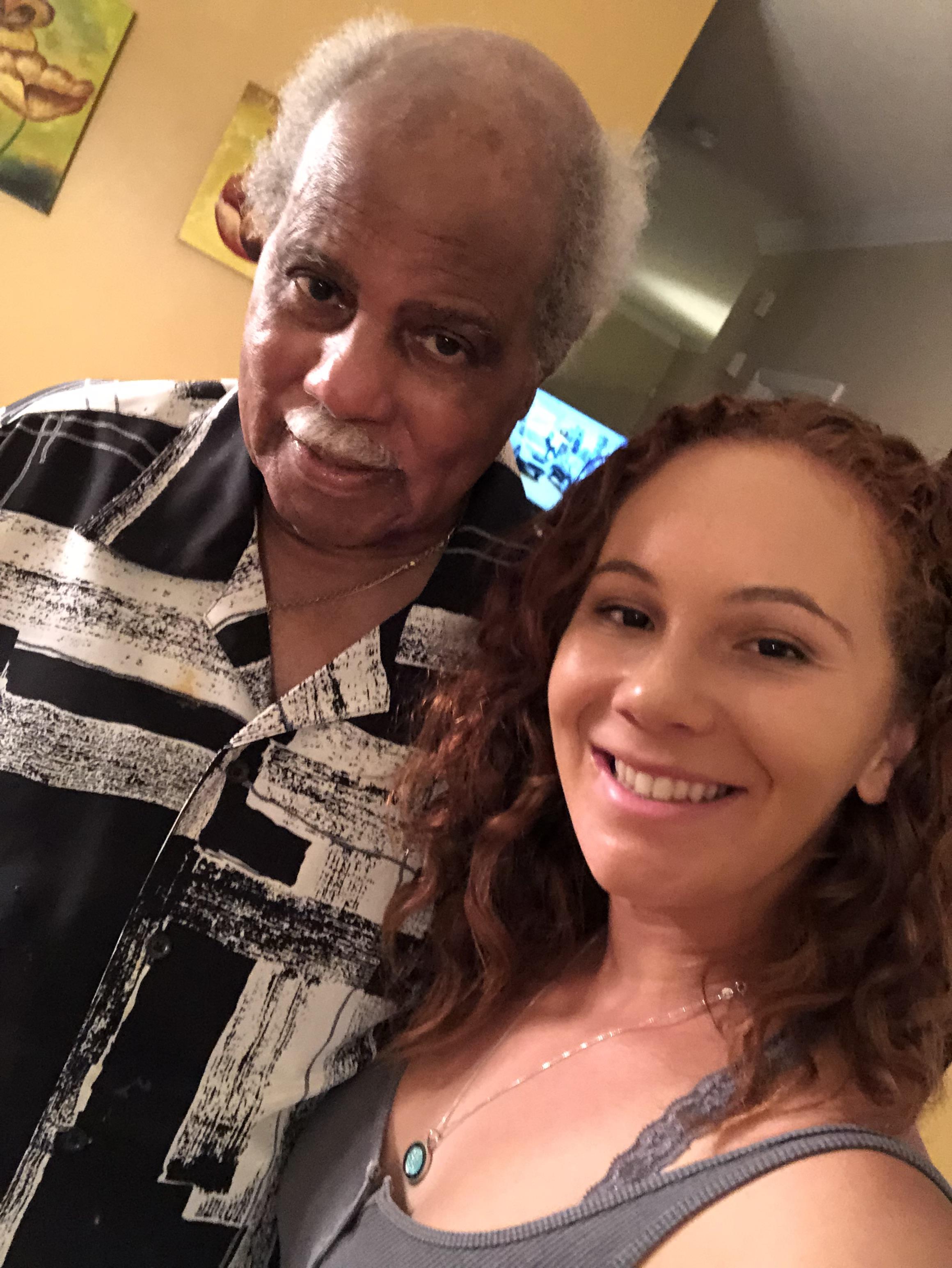 A man and woman taking a selfie