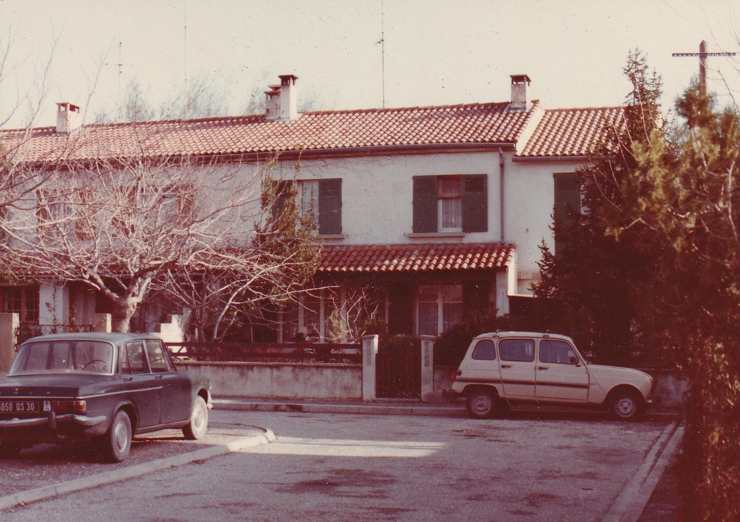 A car parked in front of a house