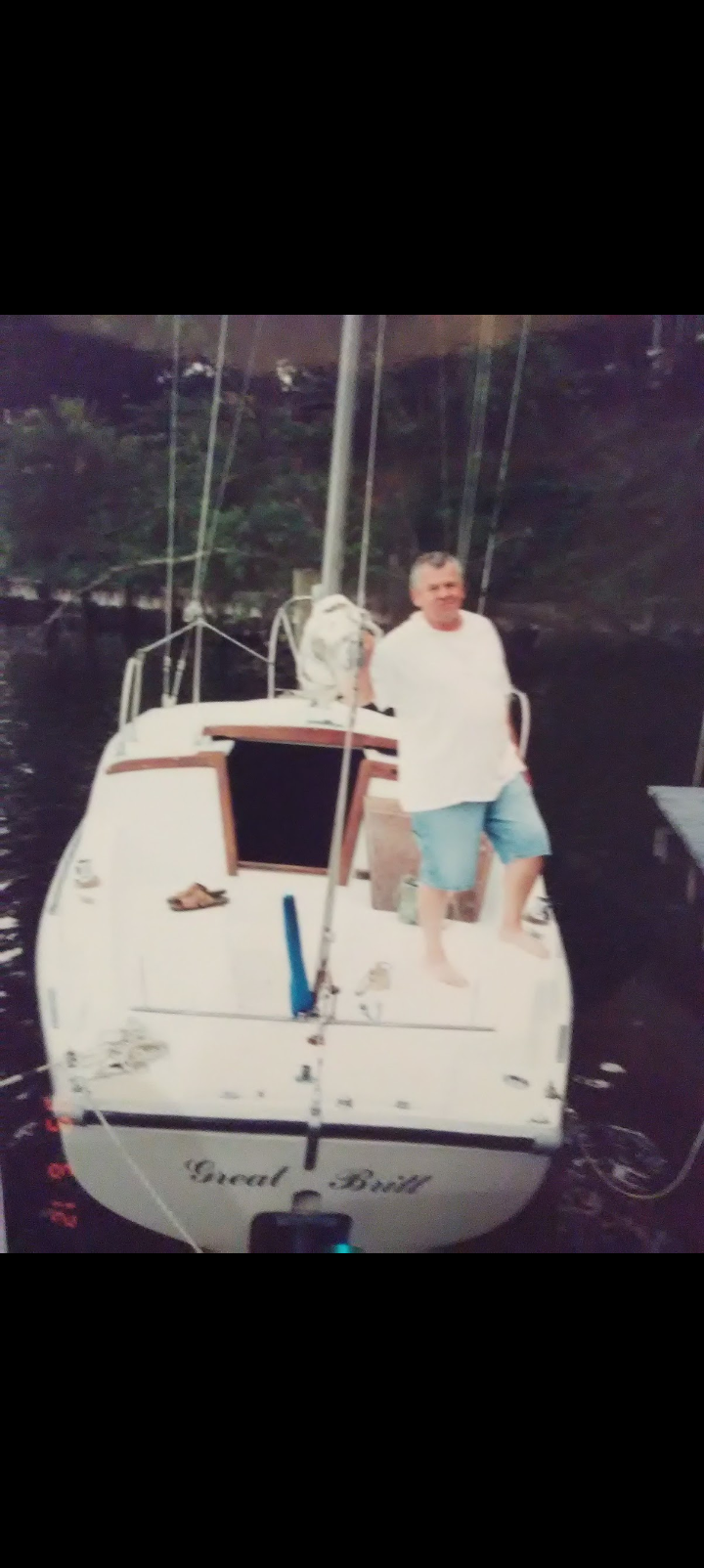 A man standing on a boat