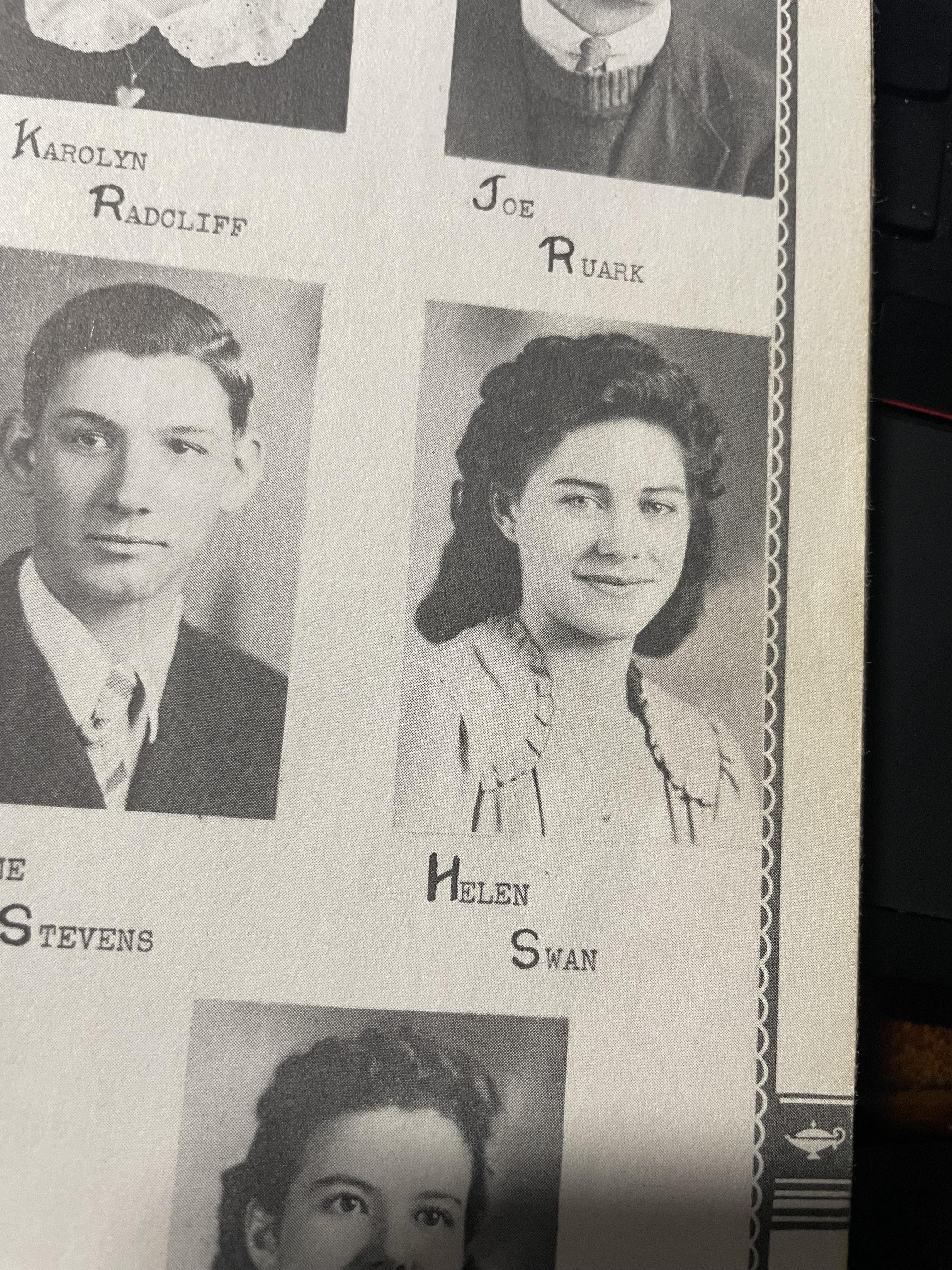 A group of people in a yearbook