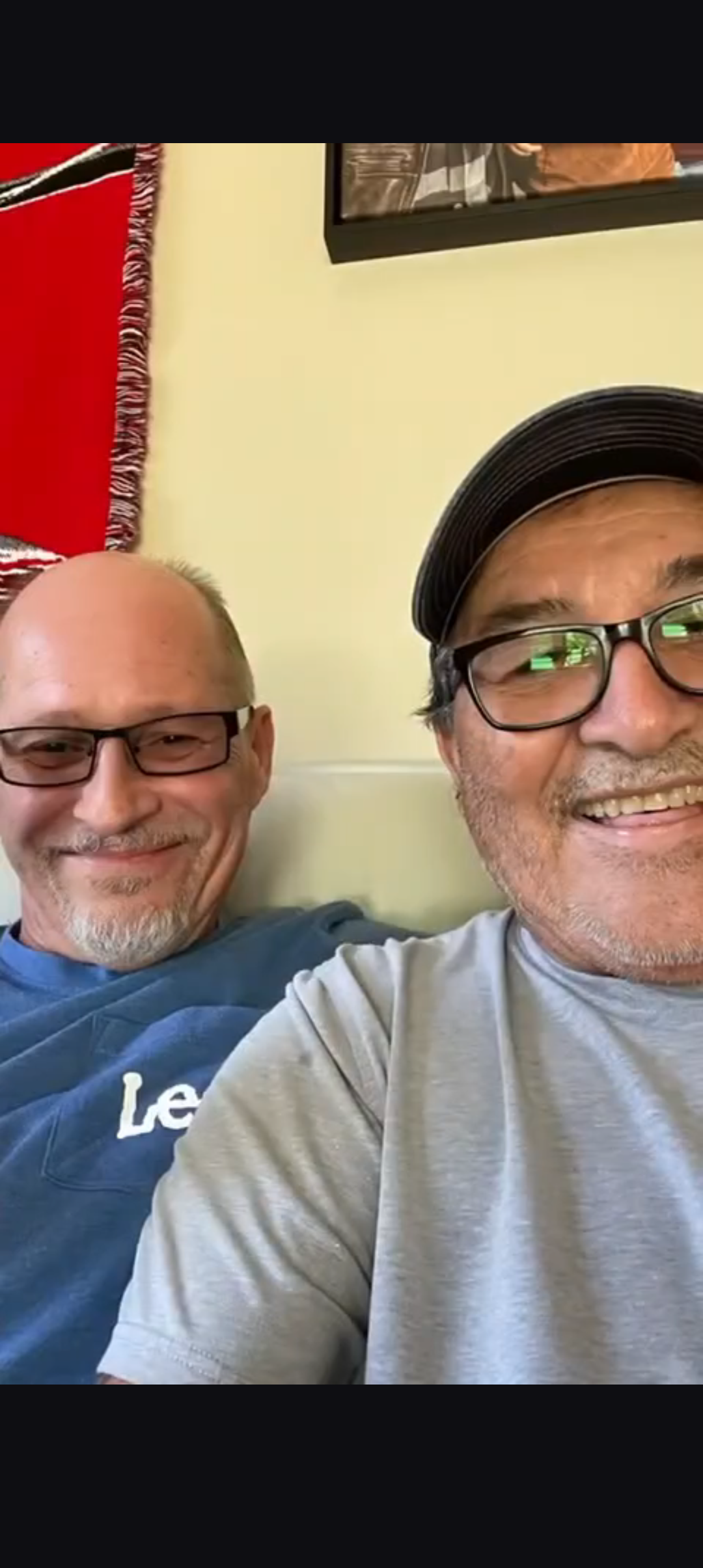 Two men taking a selfie