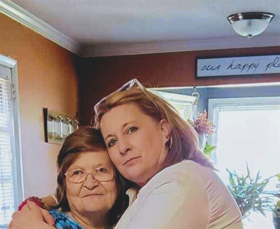Two women posing for a picture