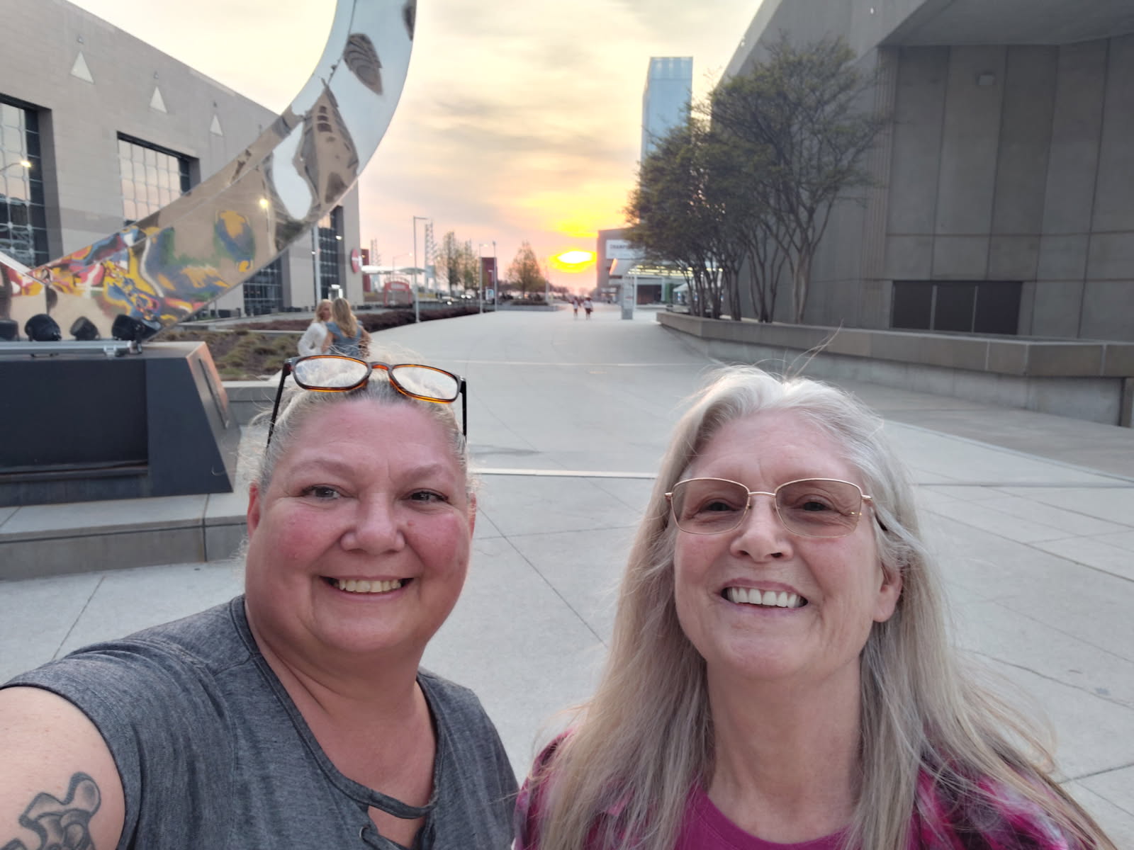 Two women taking a selfie