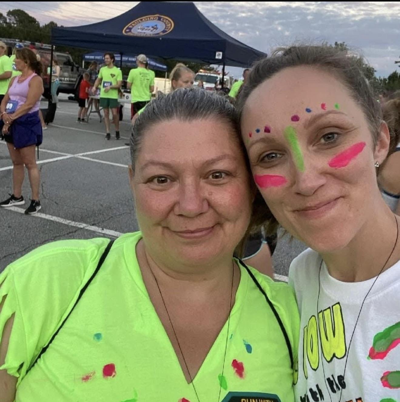 Two women taking a selfie