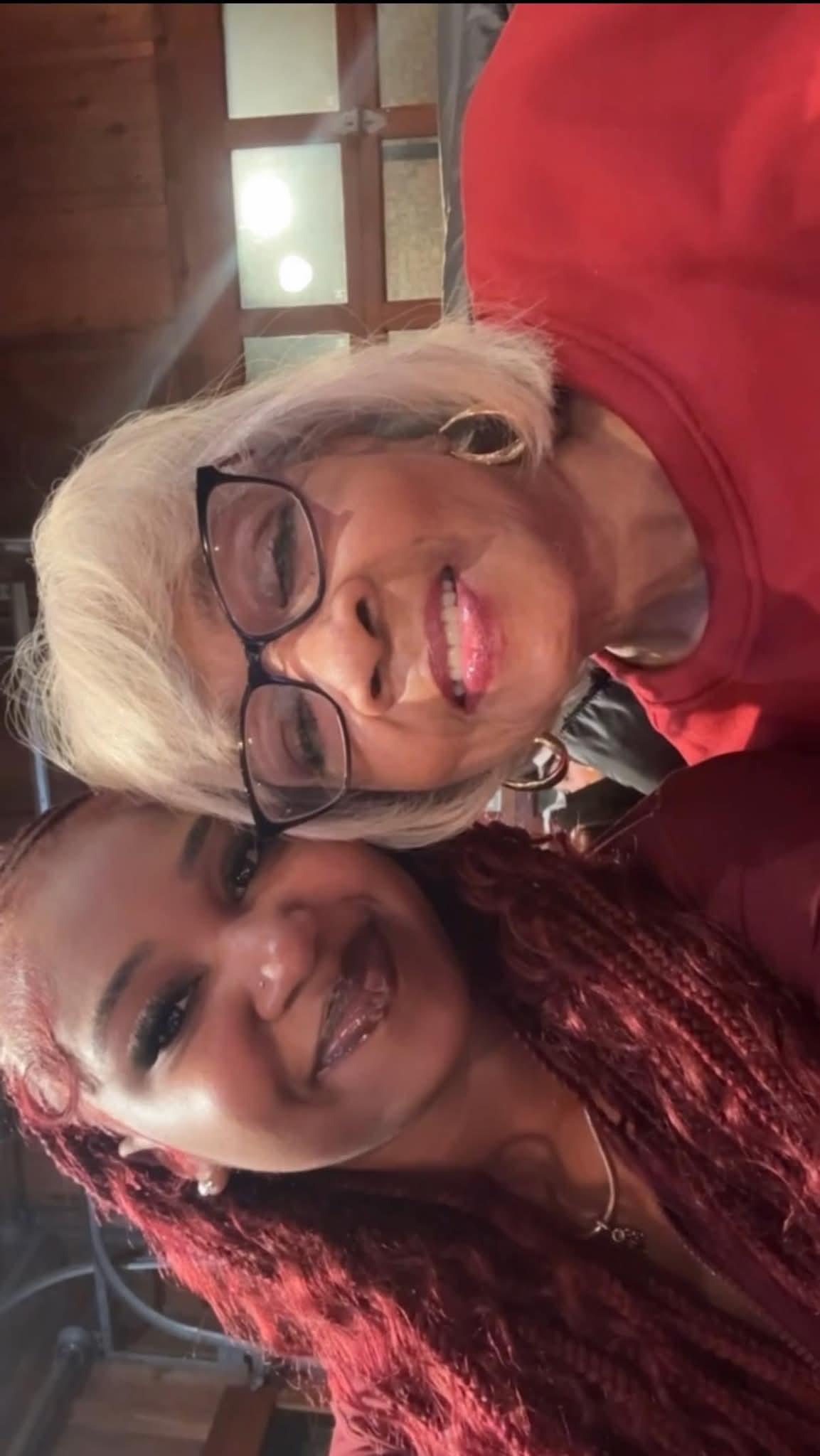 Two women taking a selfie