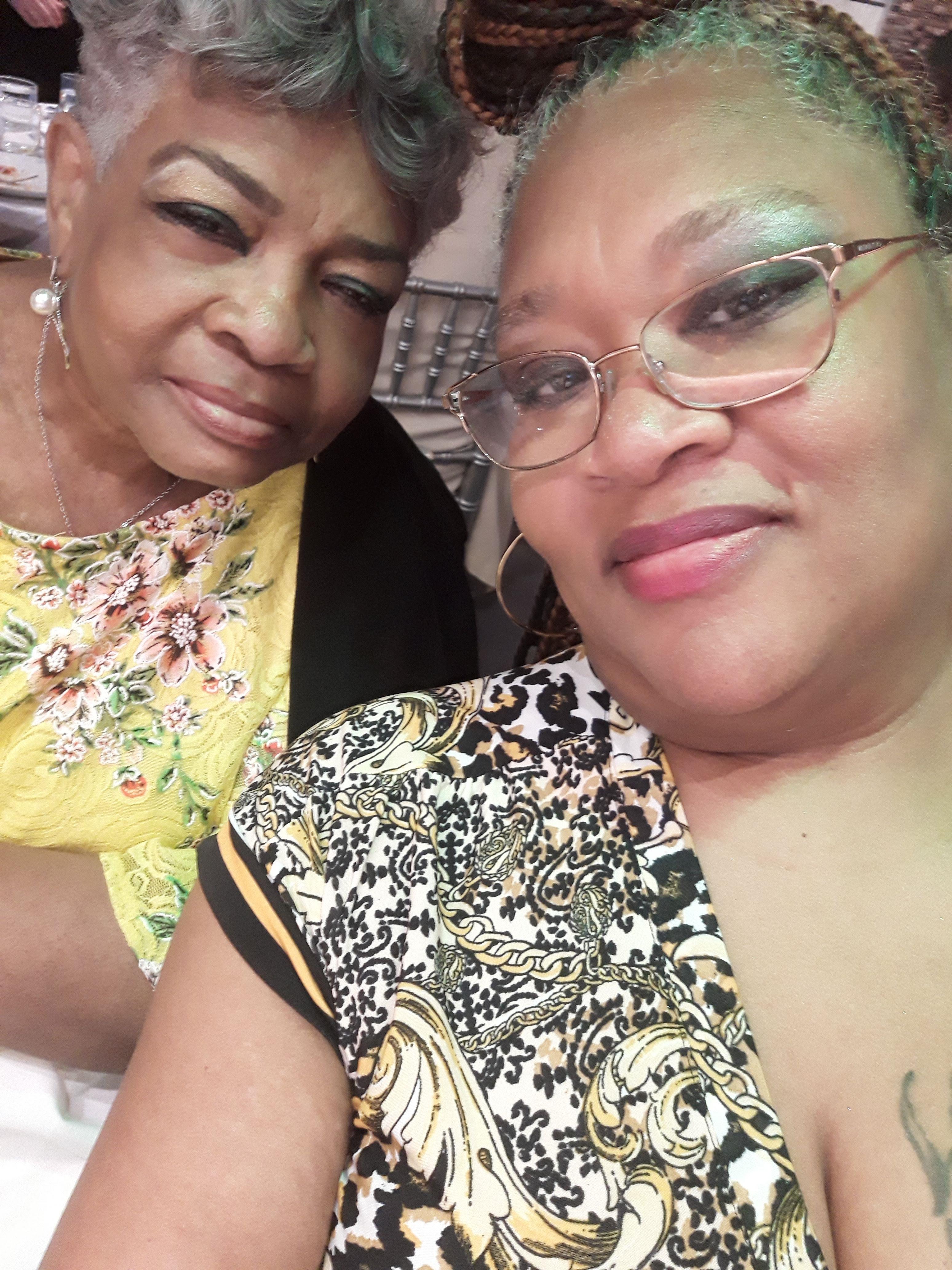 Two women taking a selfie