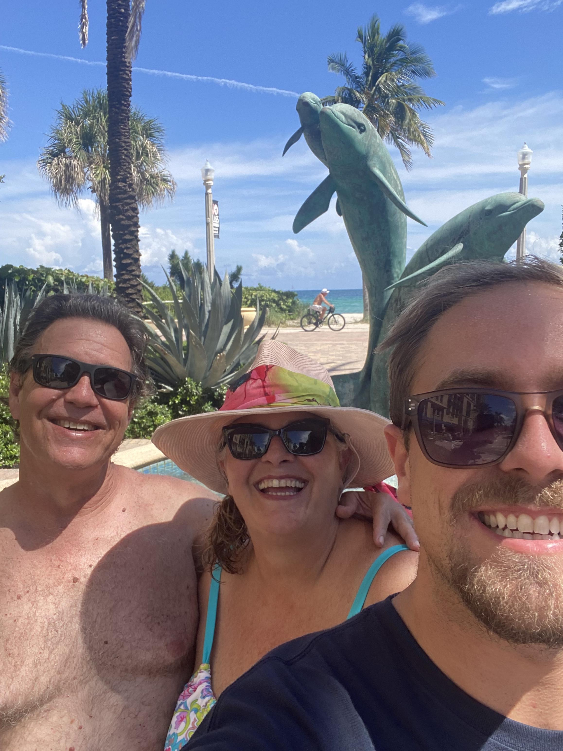 A group of people taking a selfie