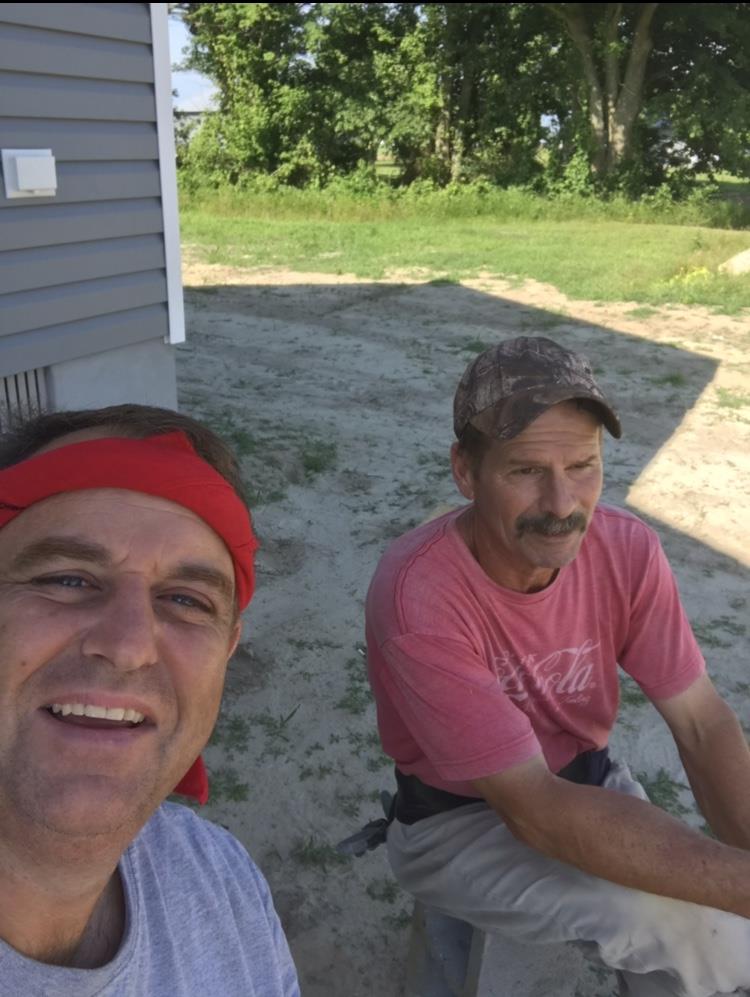 Two men taking a selfie
