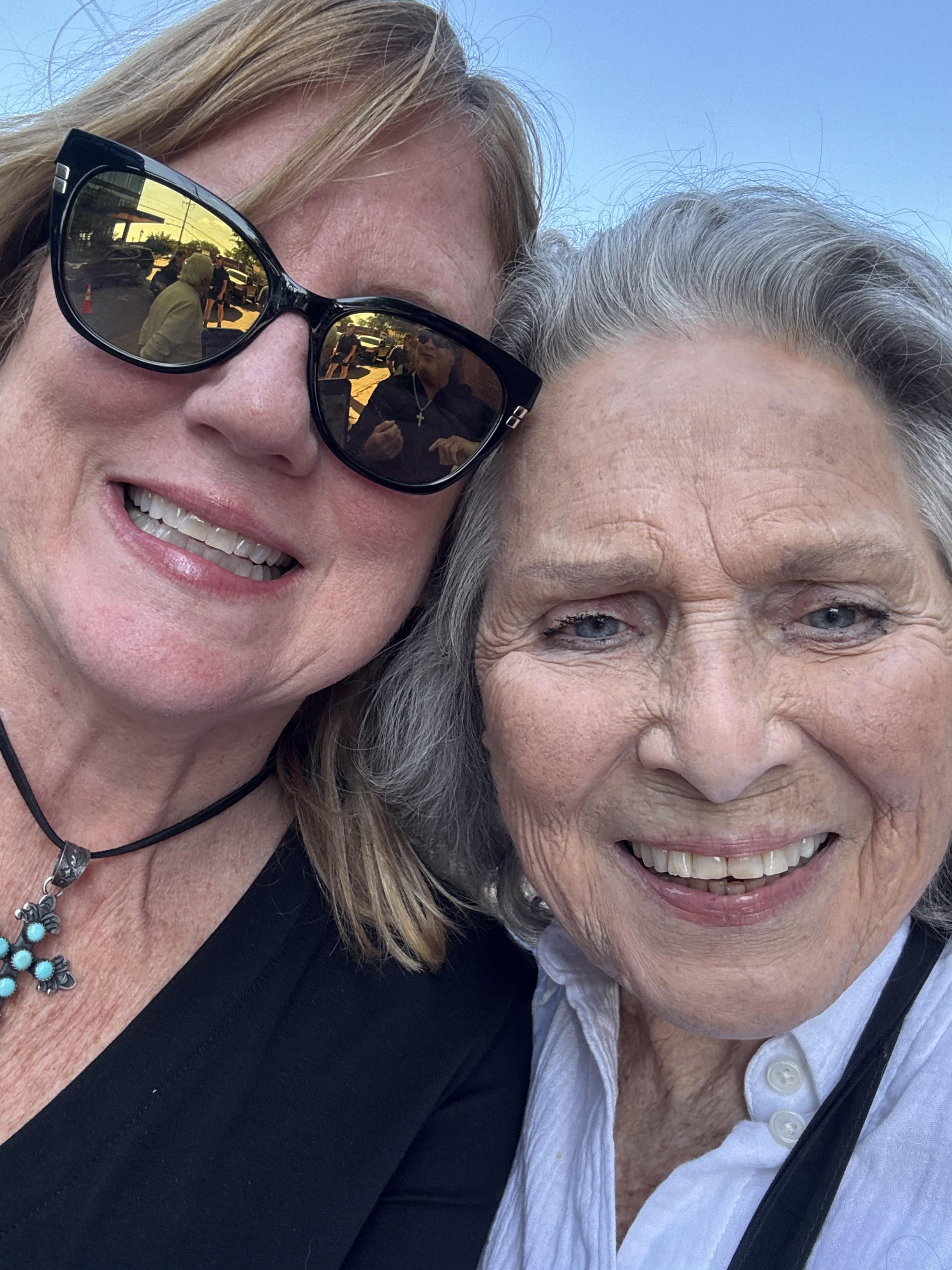 Two women taking a selfie