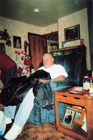 A man sitting in a chair