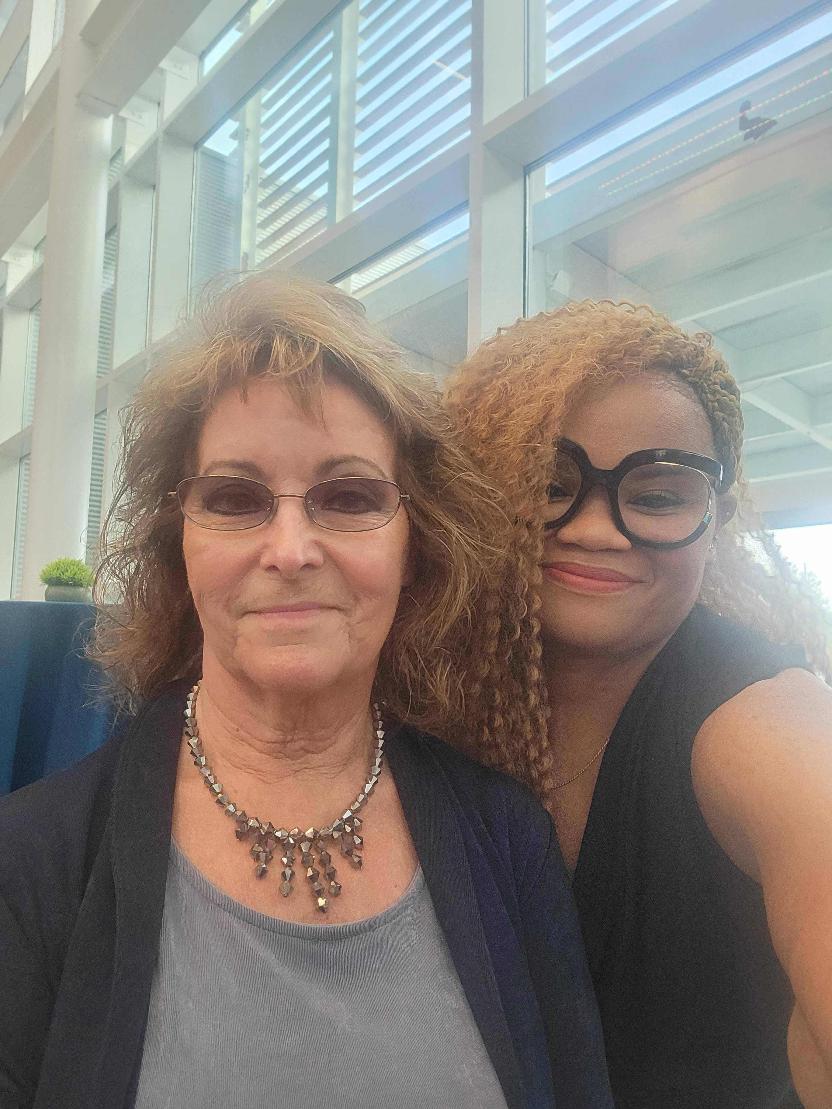 Two women taking a selfie