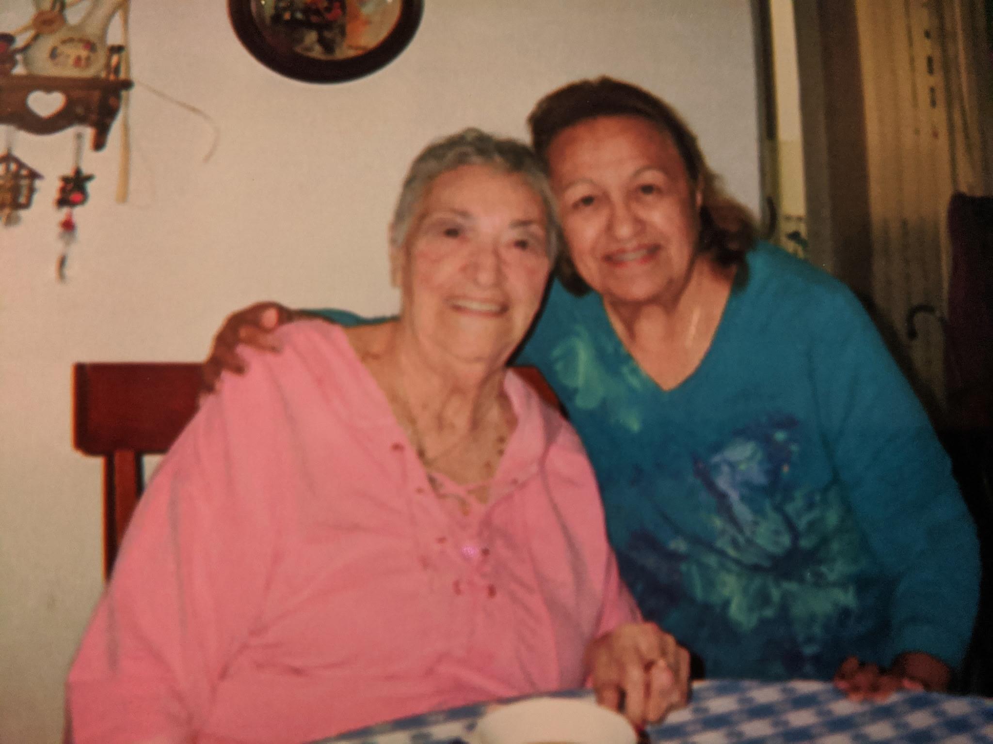 Two women sitting at a table
