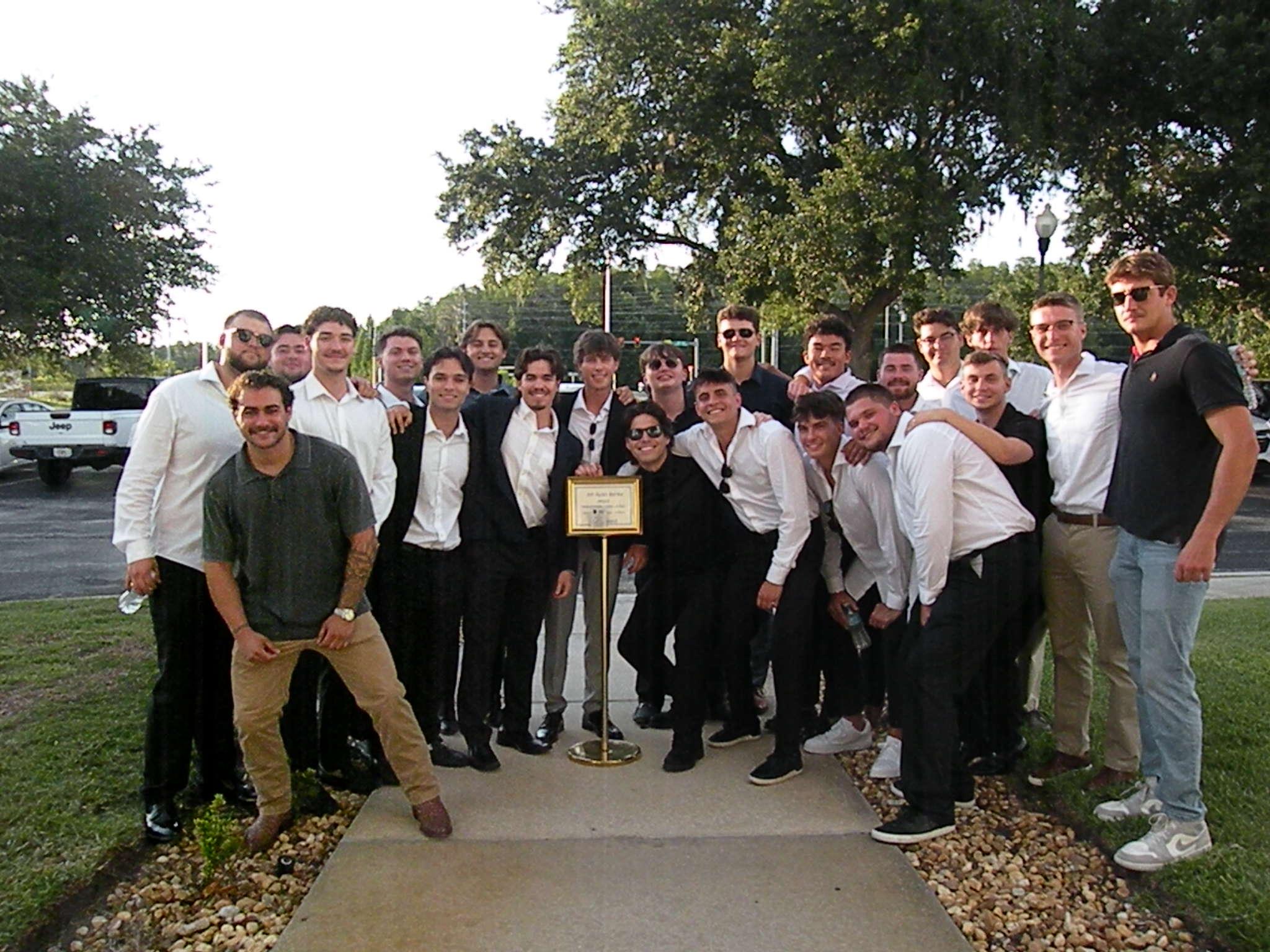 A group of people posing for a photo