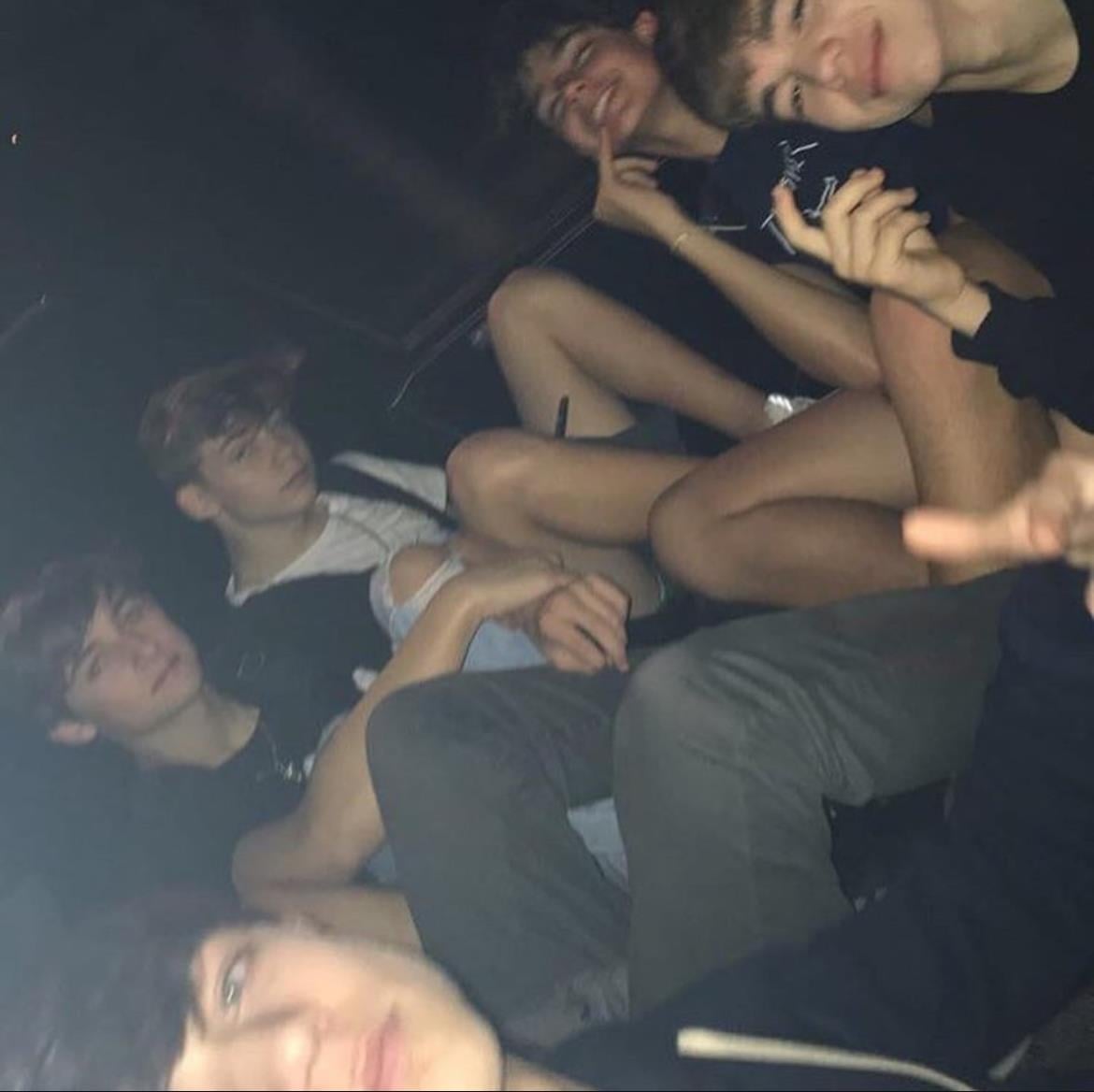 A group of people sitting together