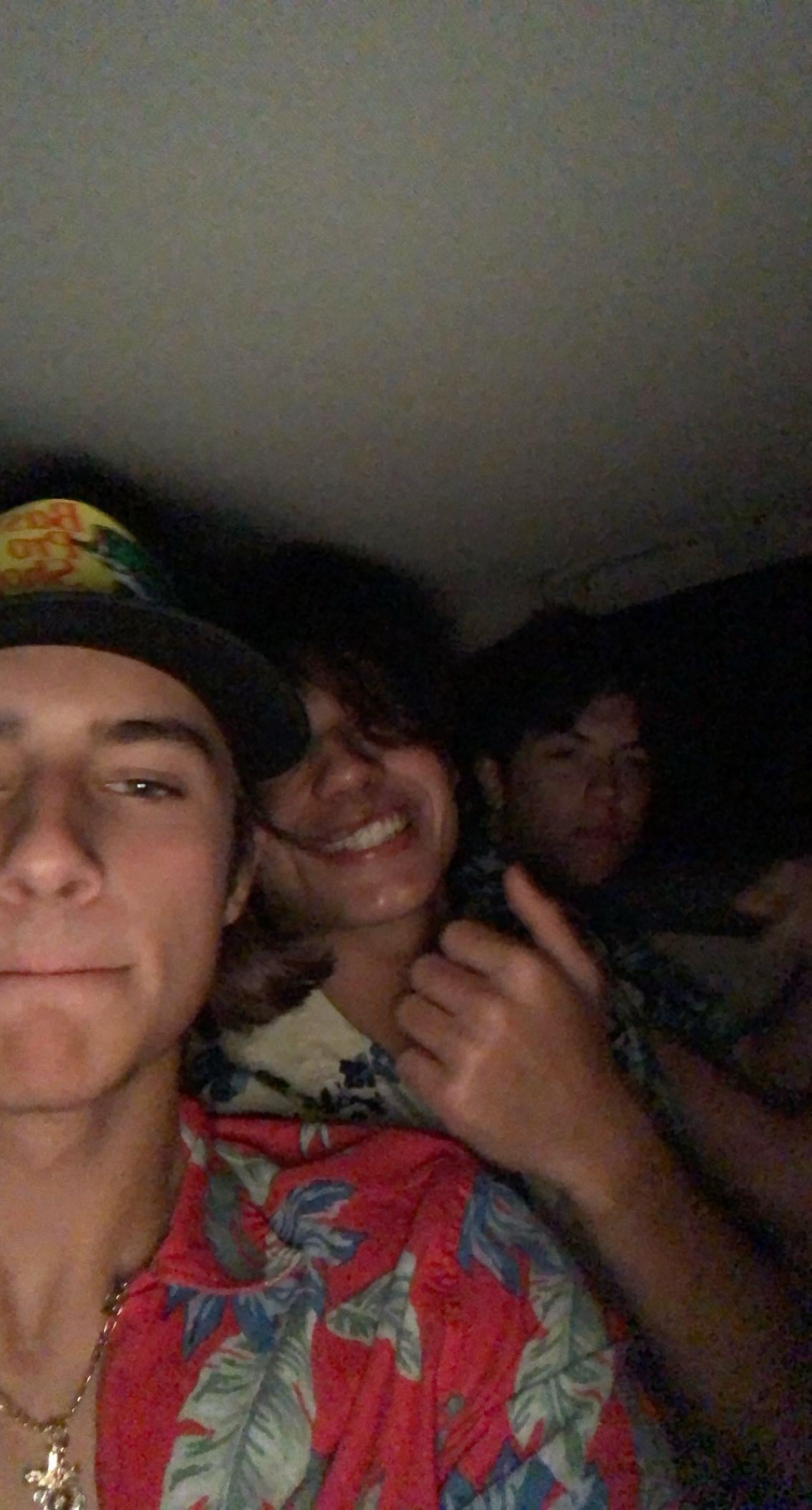 A group of people in a car