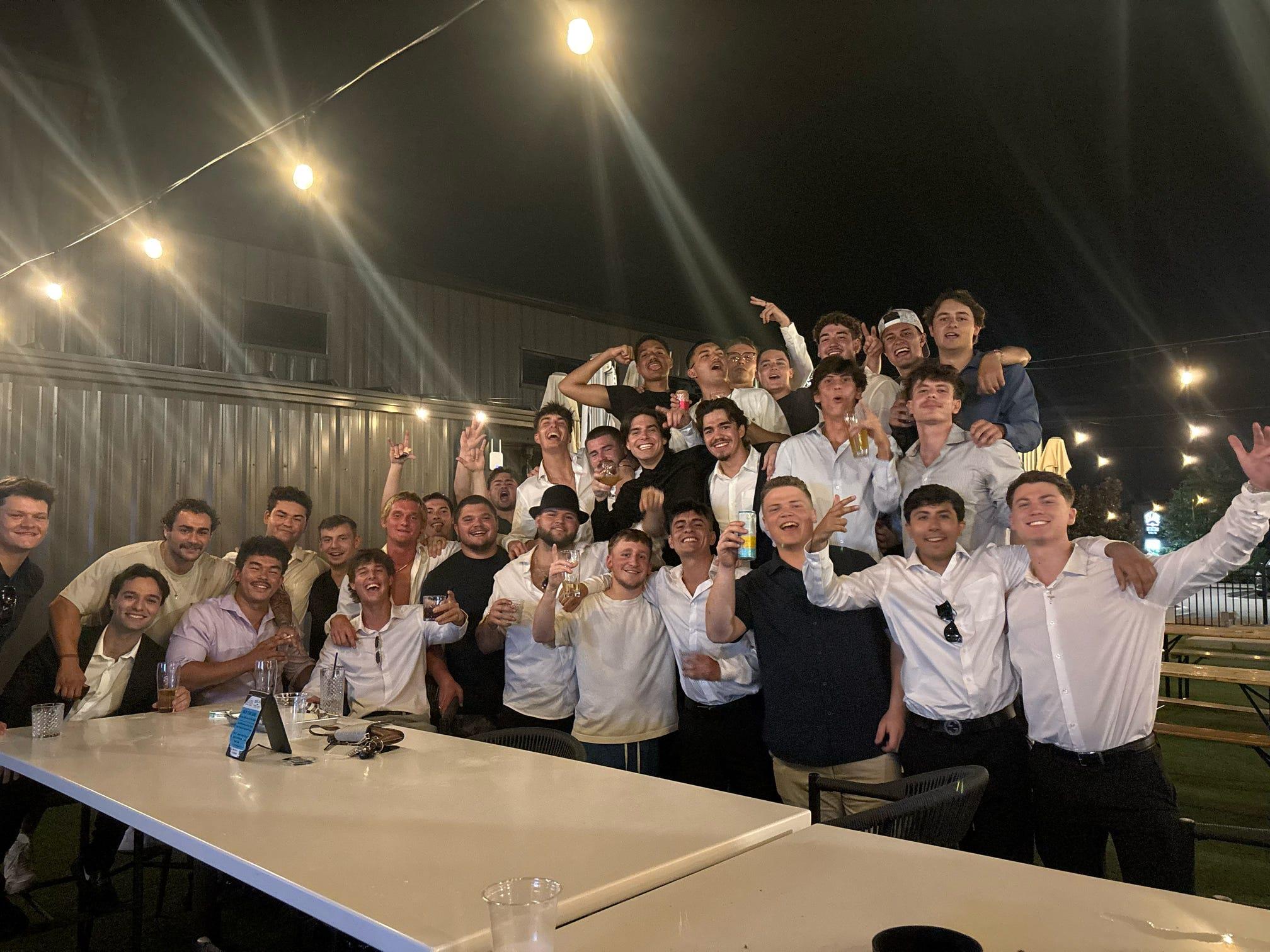 A group of people posing for a photo