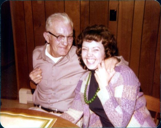 A man and woman sitting together