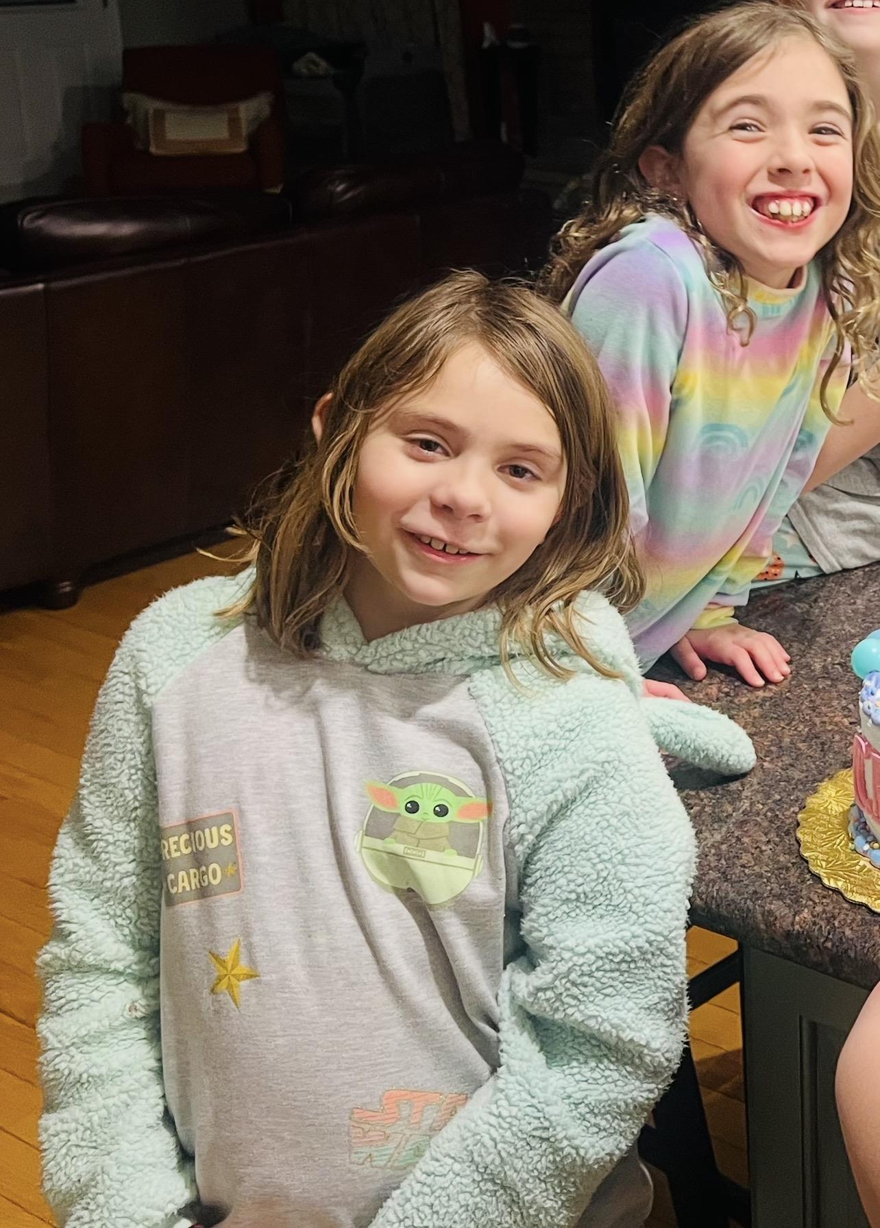 A group of girls smiling