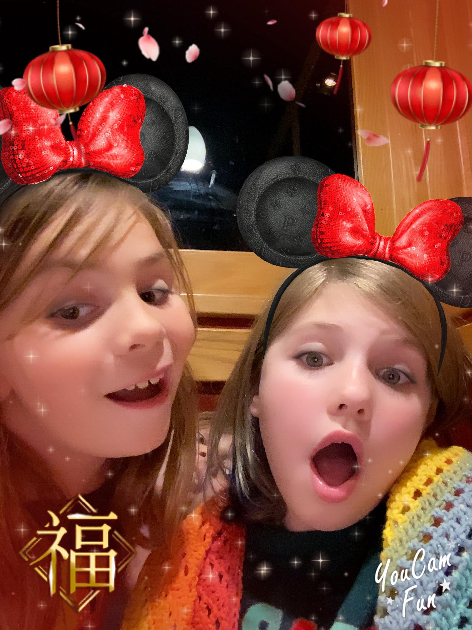 Two girls taking a selfie