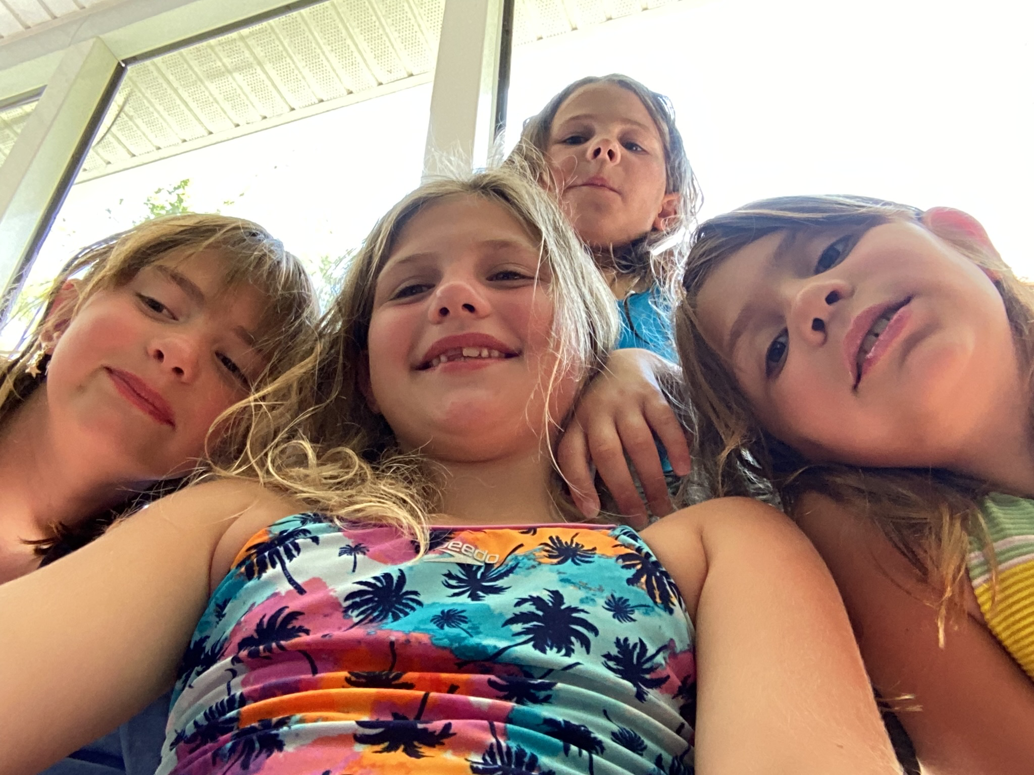 A group of girls taking a selfie