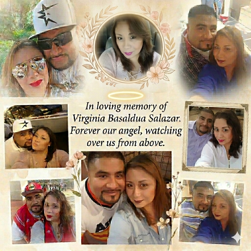 A collage of a man and woman