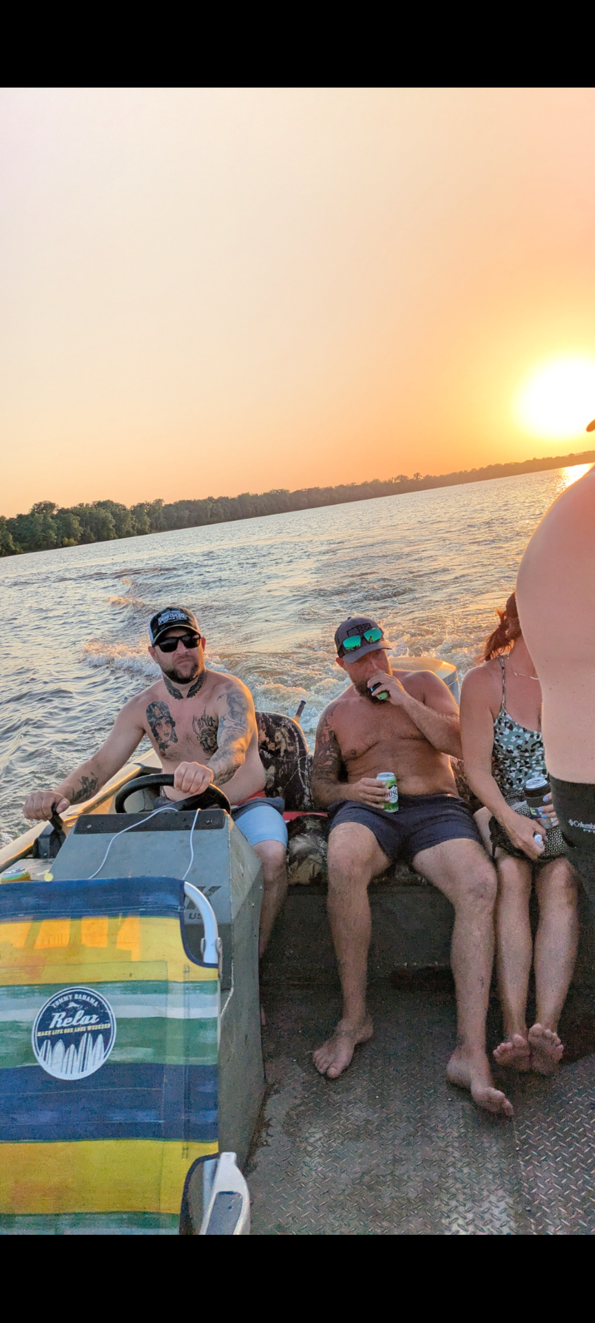 A group of people on a boat
