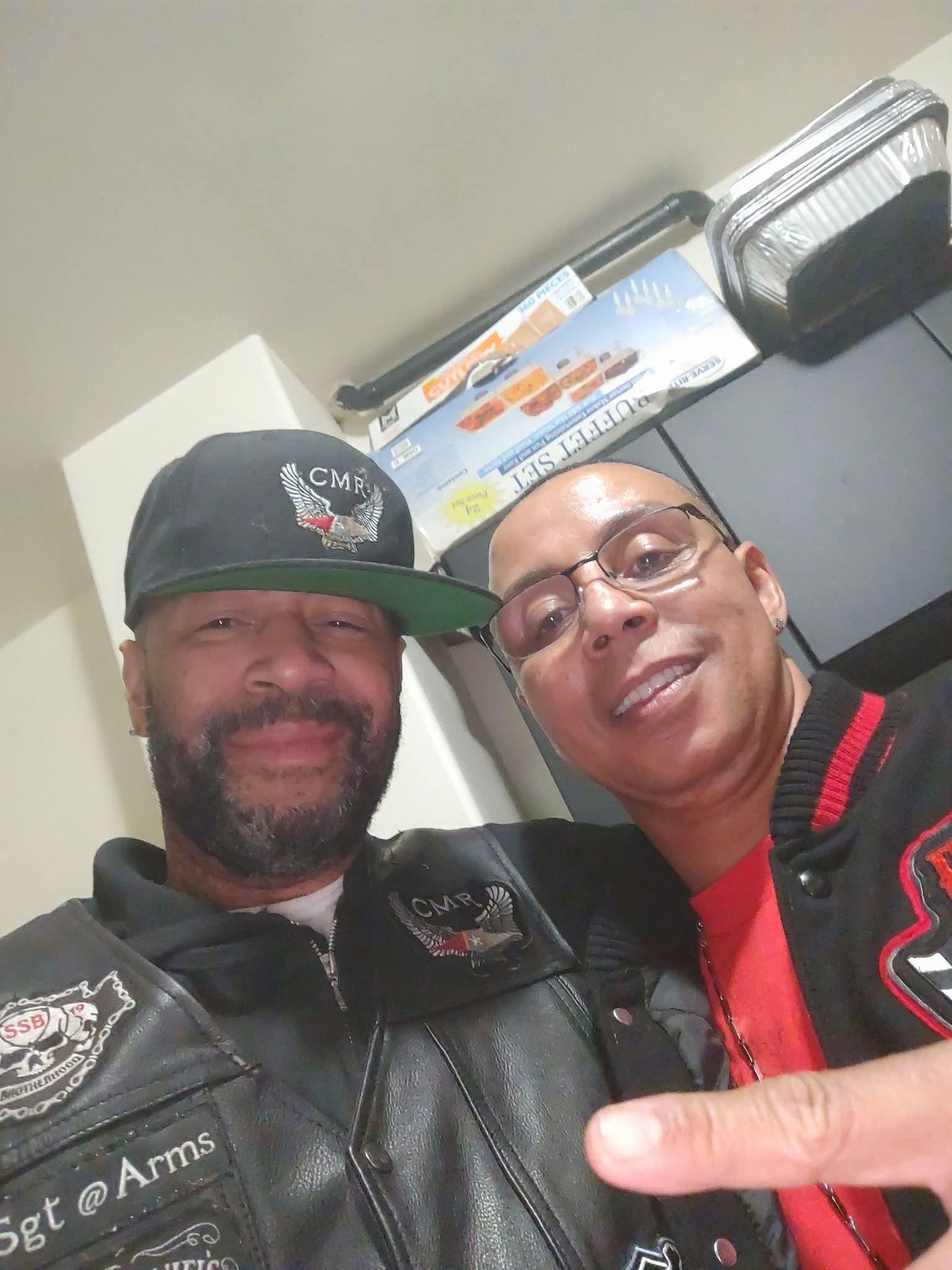 A man and woman taking a selfie