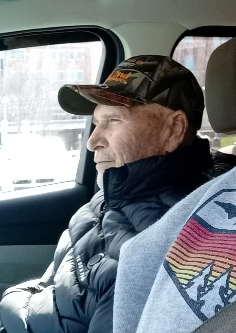 A man in a car