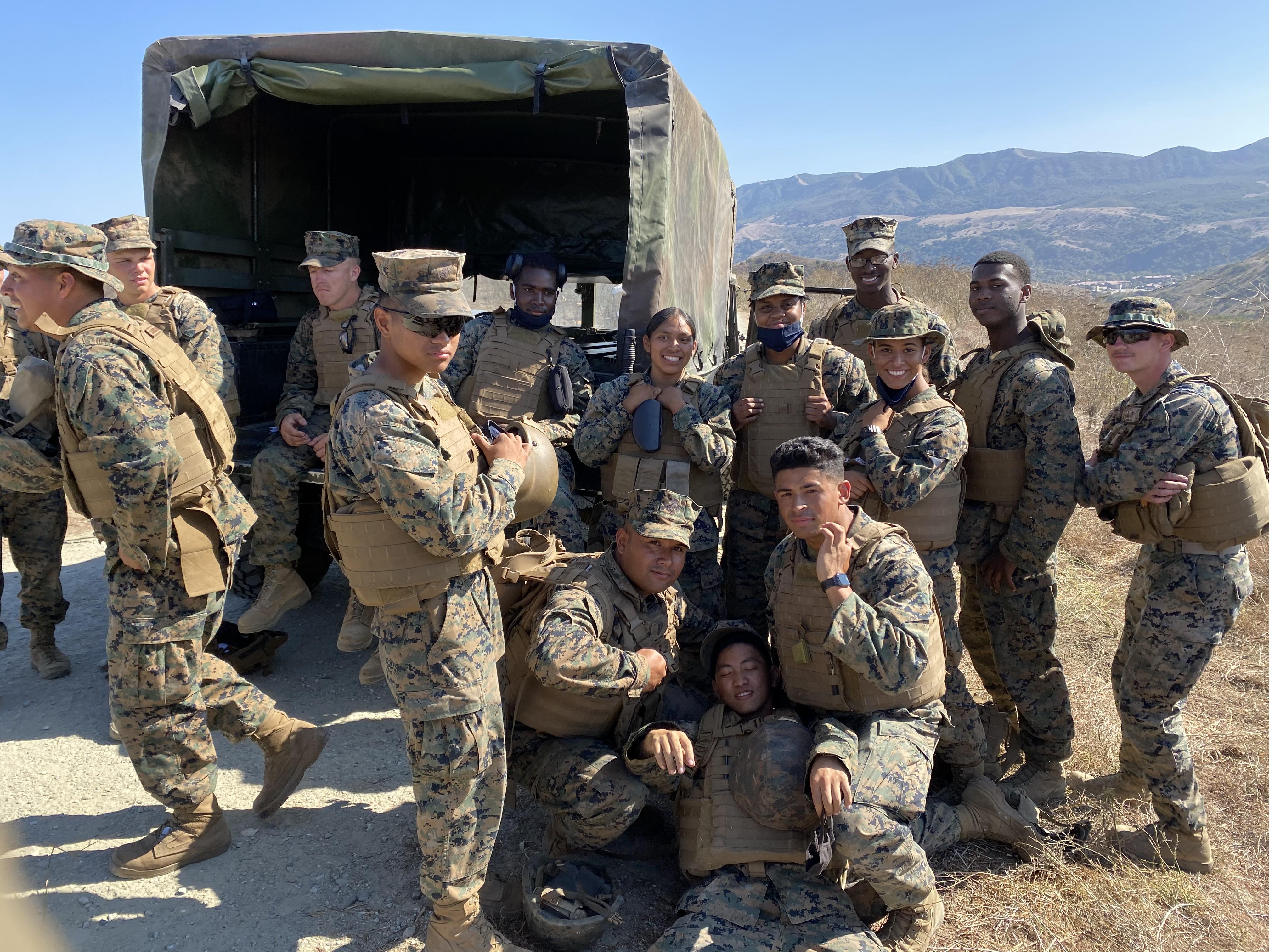 A group of soldiers posing for a photo