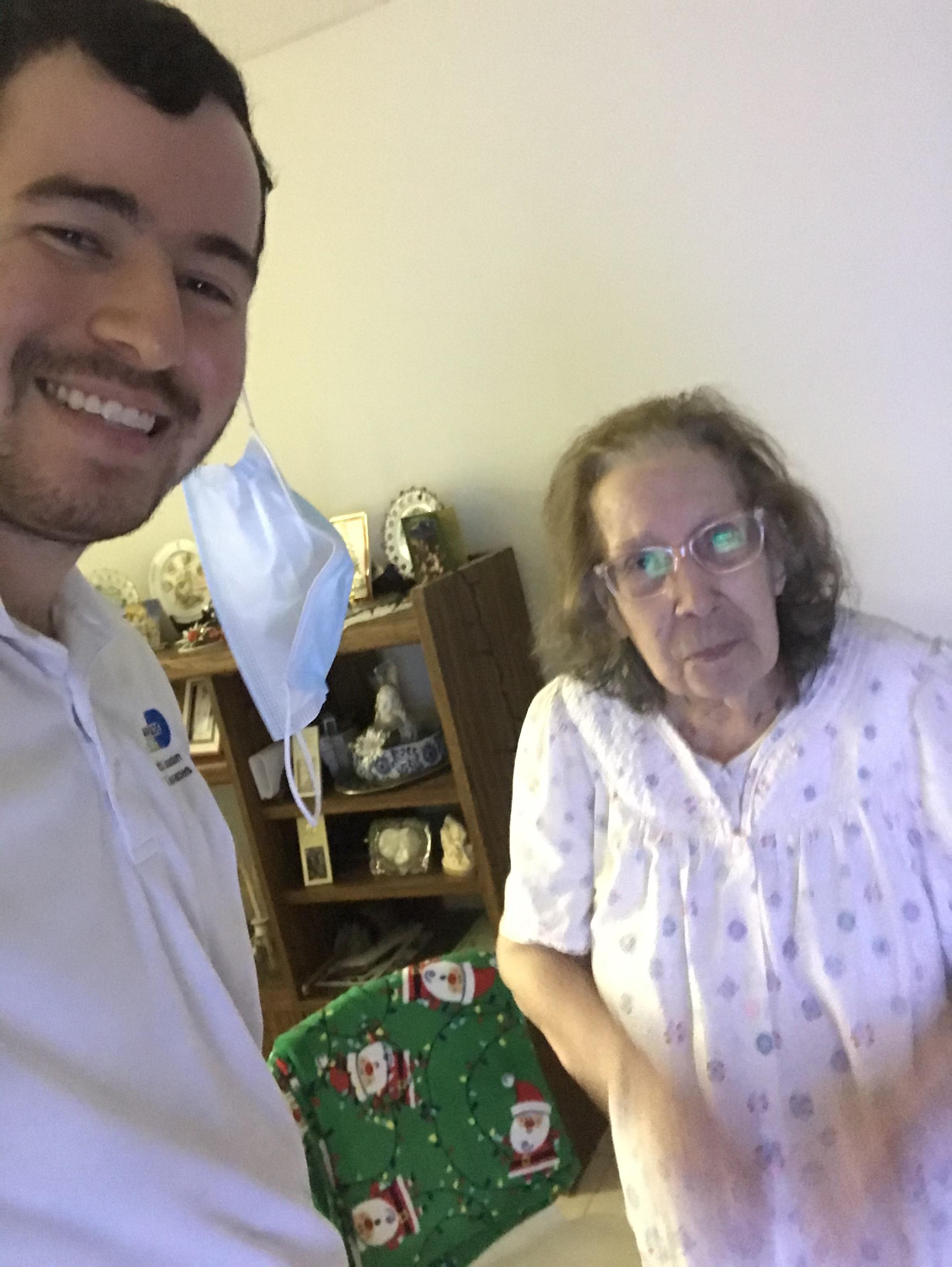 A man and woman posing for a selfie