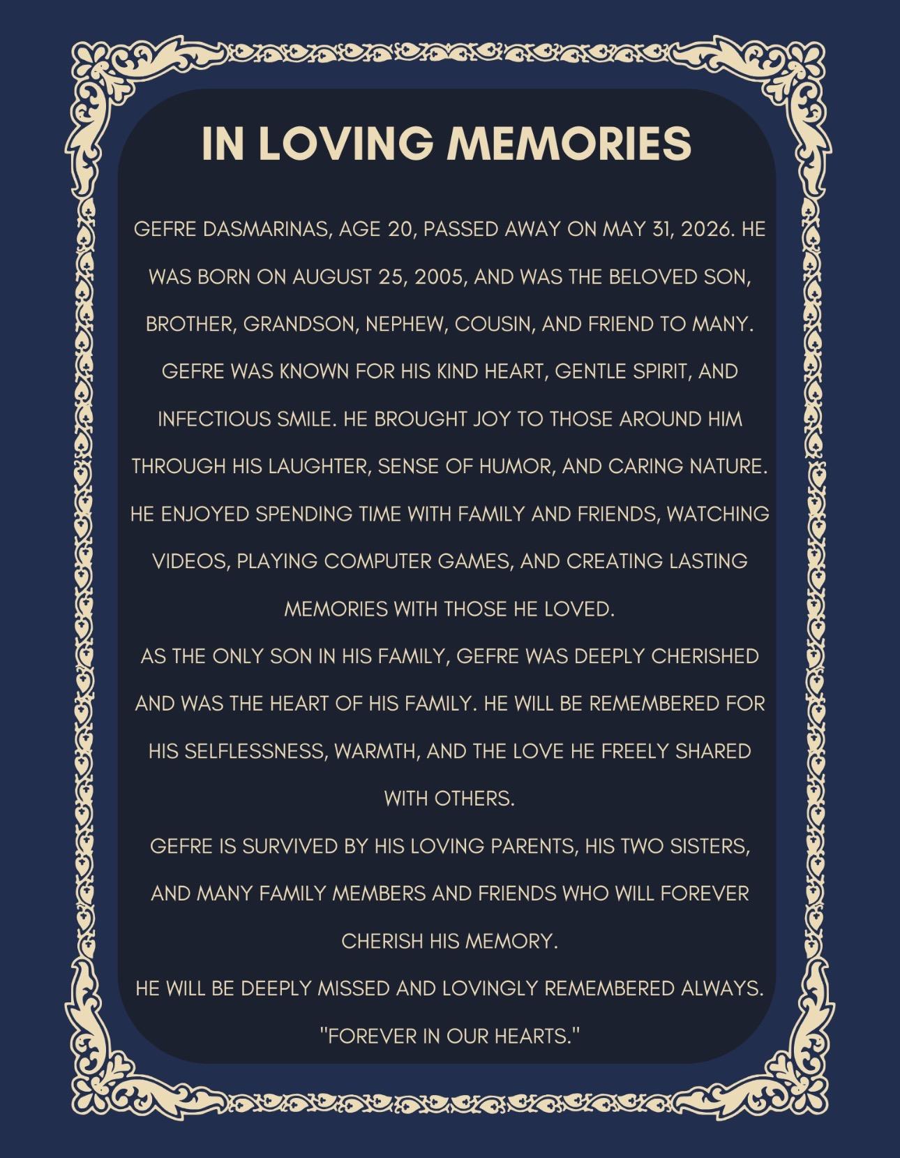 A blue and white rectangular frame with text