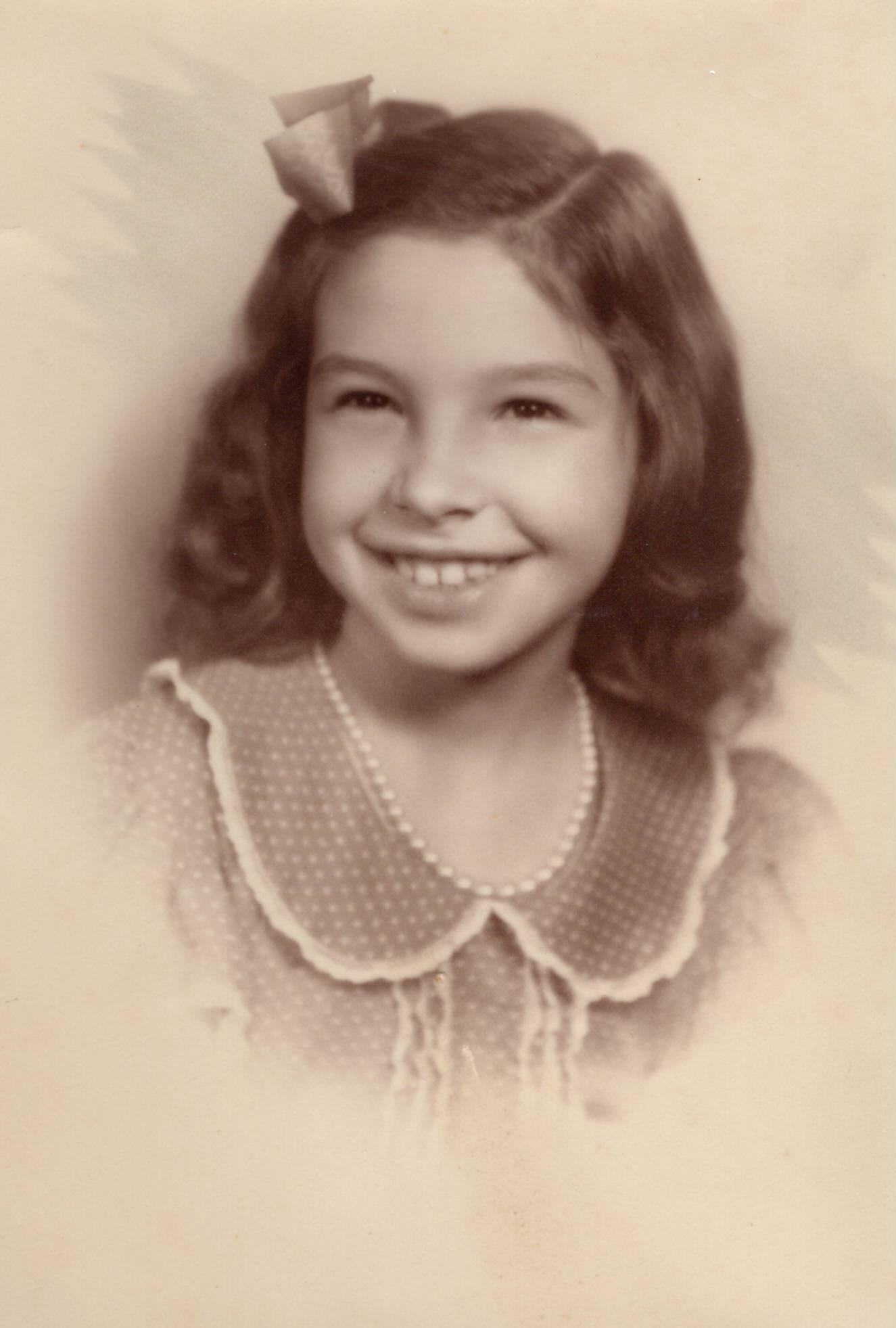 A close-up of a girl