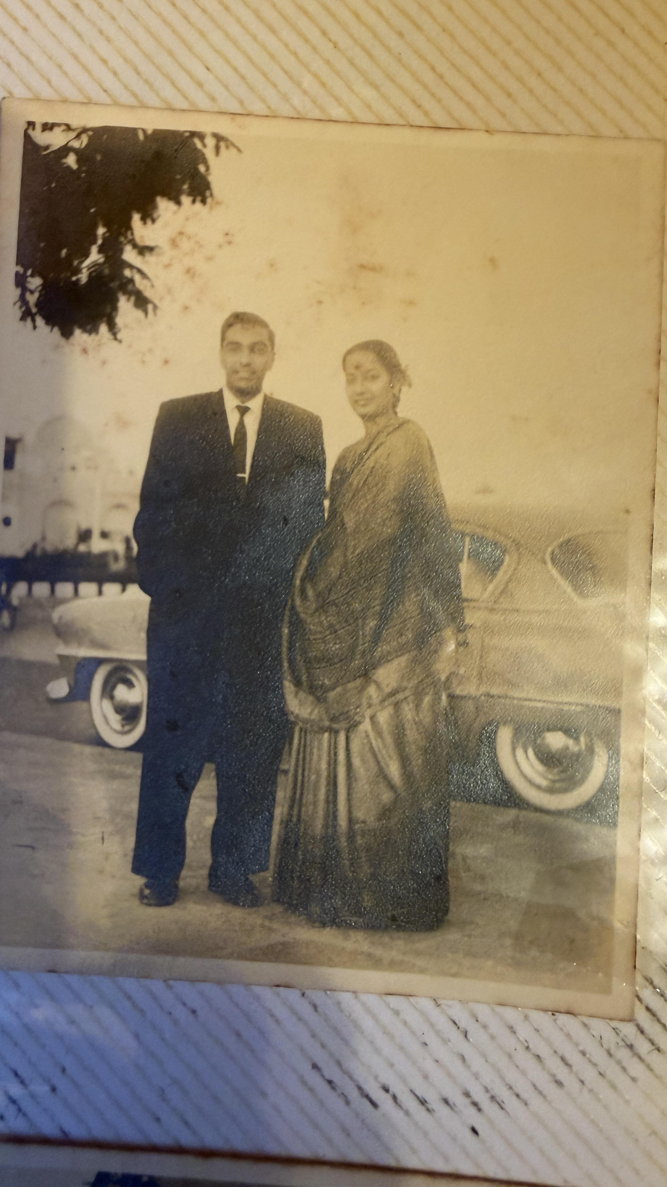 A man and woman standing next to each other