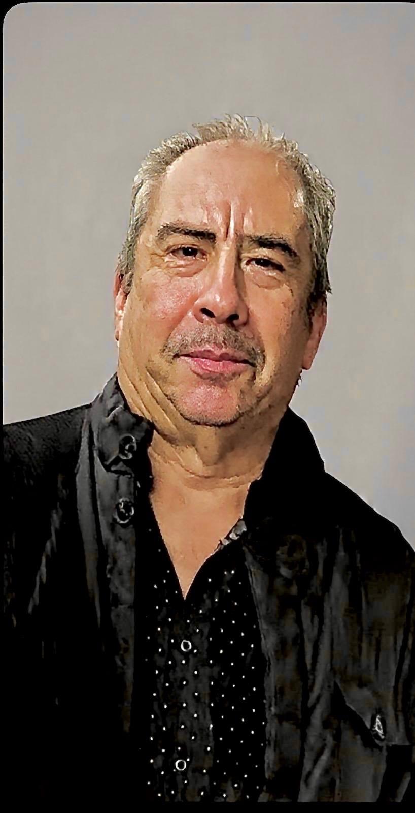 A man in a black shirt