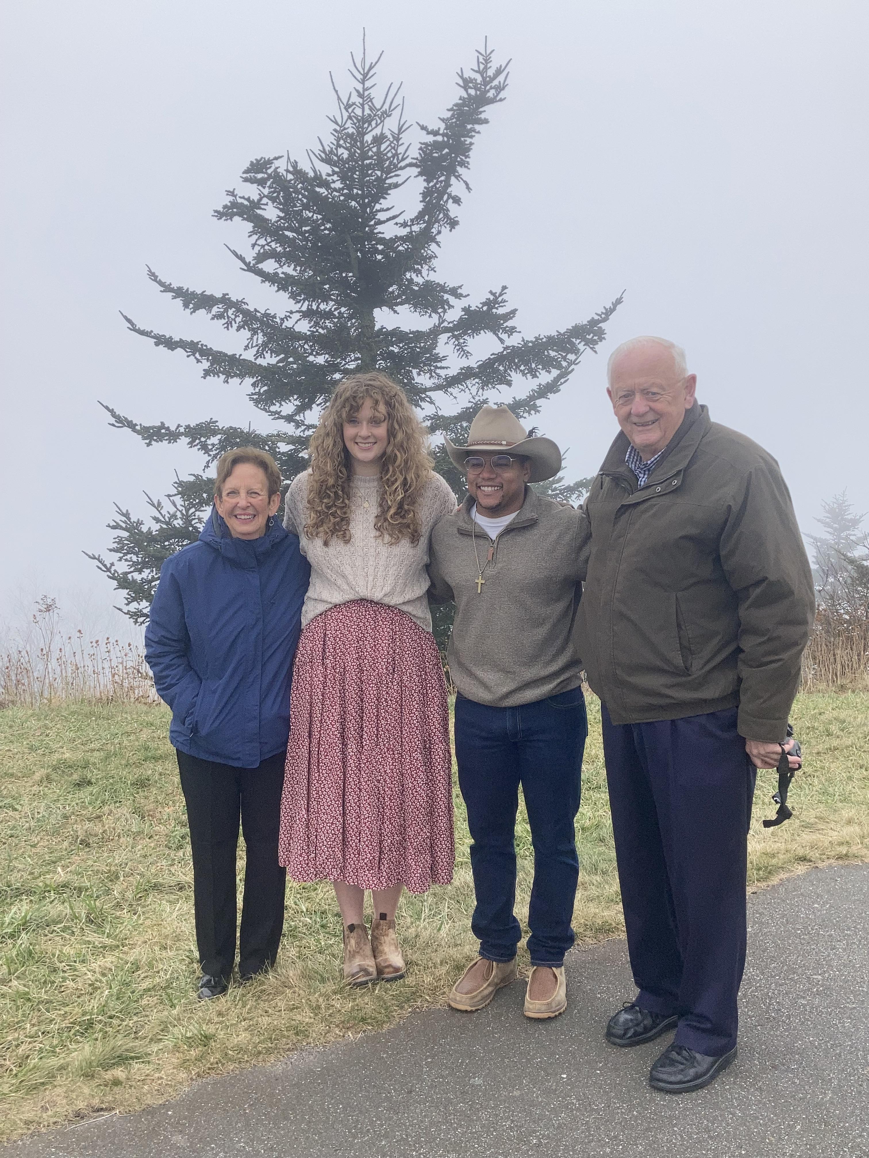 A group of people standing together