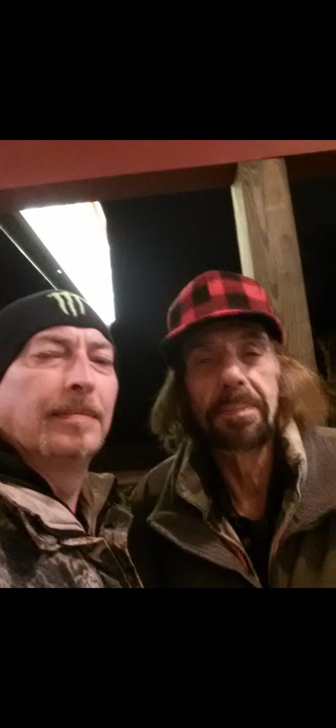 Two men taking a selfie